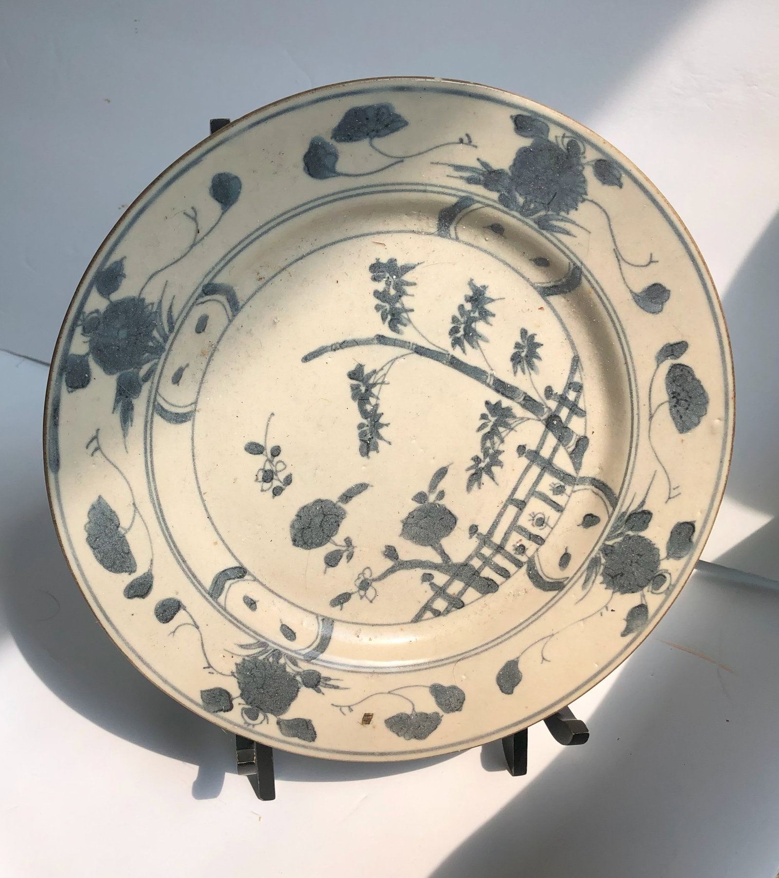 Antique Blue and White Plate: Antique Blue and White Plate