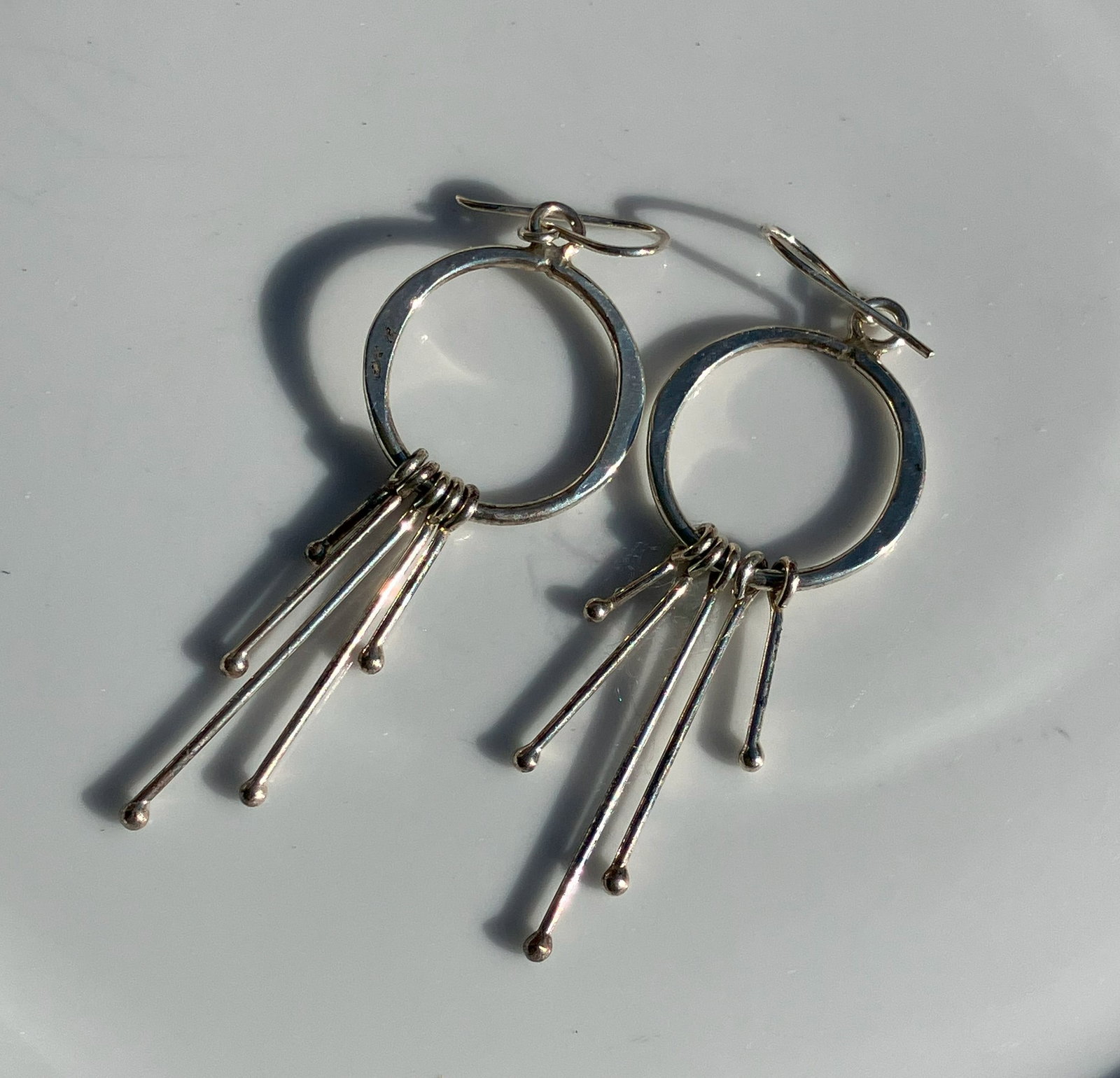 Pair of Silver Earrings: Pair of Silver Earrings