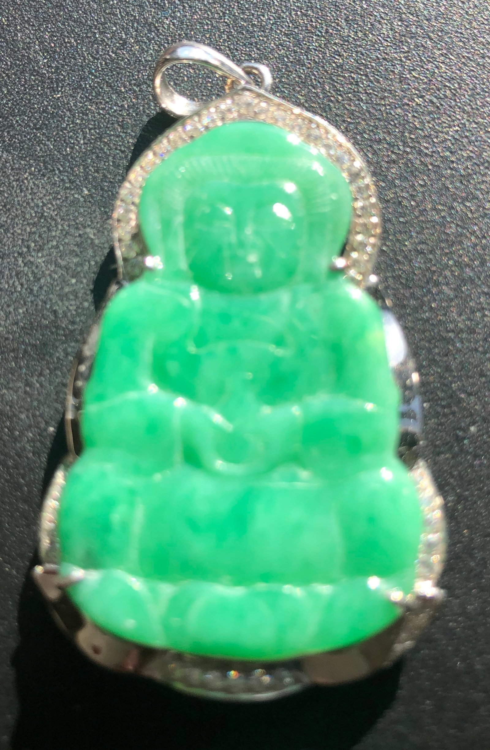 Natural Jadeite Pendant: Natural Jadeite Pendant, Size: 2"