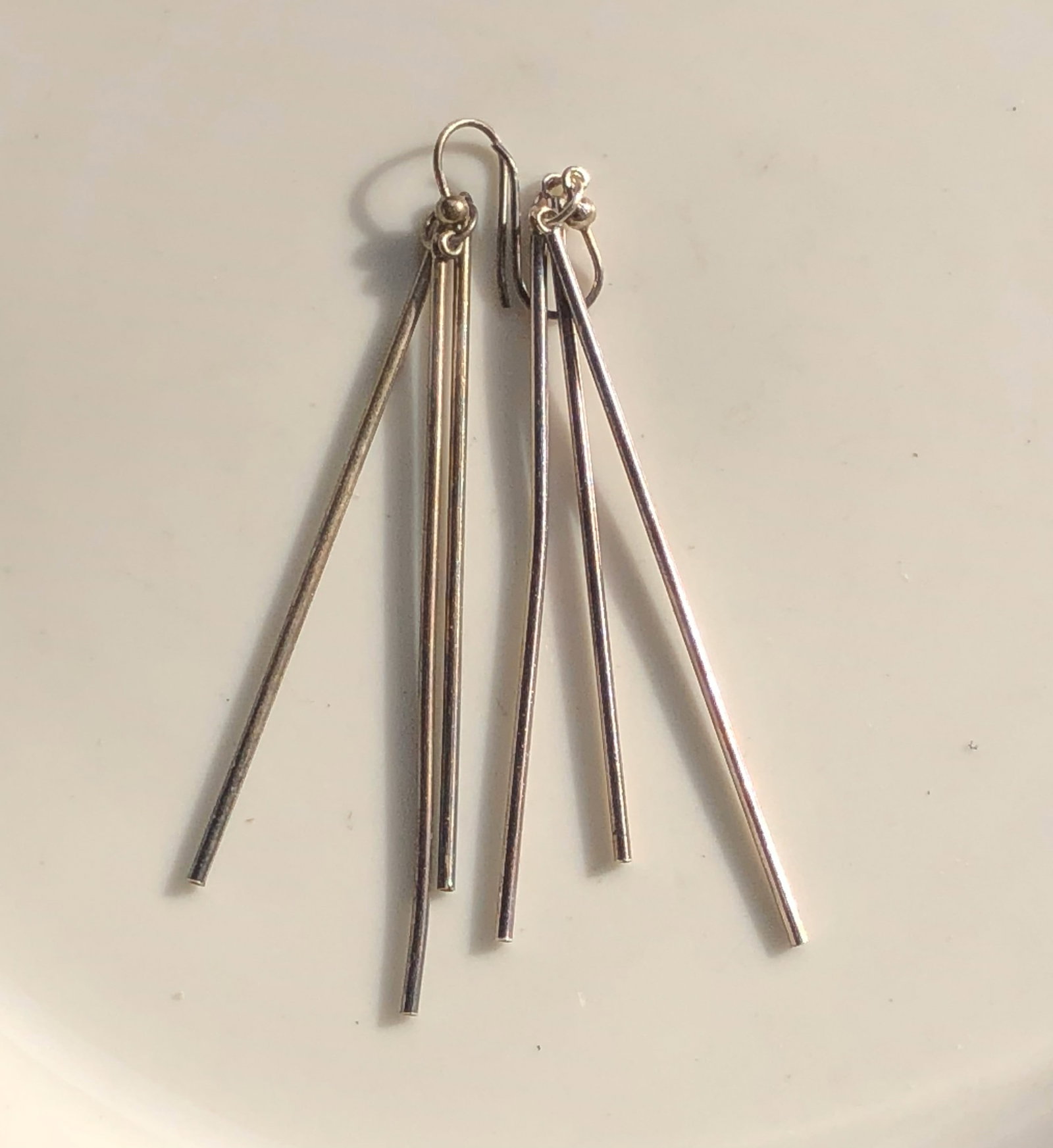 Pair of Silver Earrings: Pair of Silver Earrings
