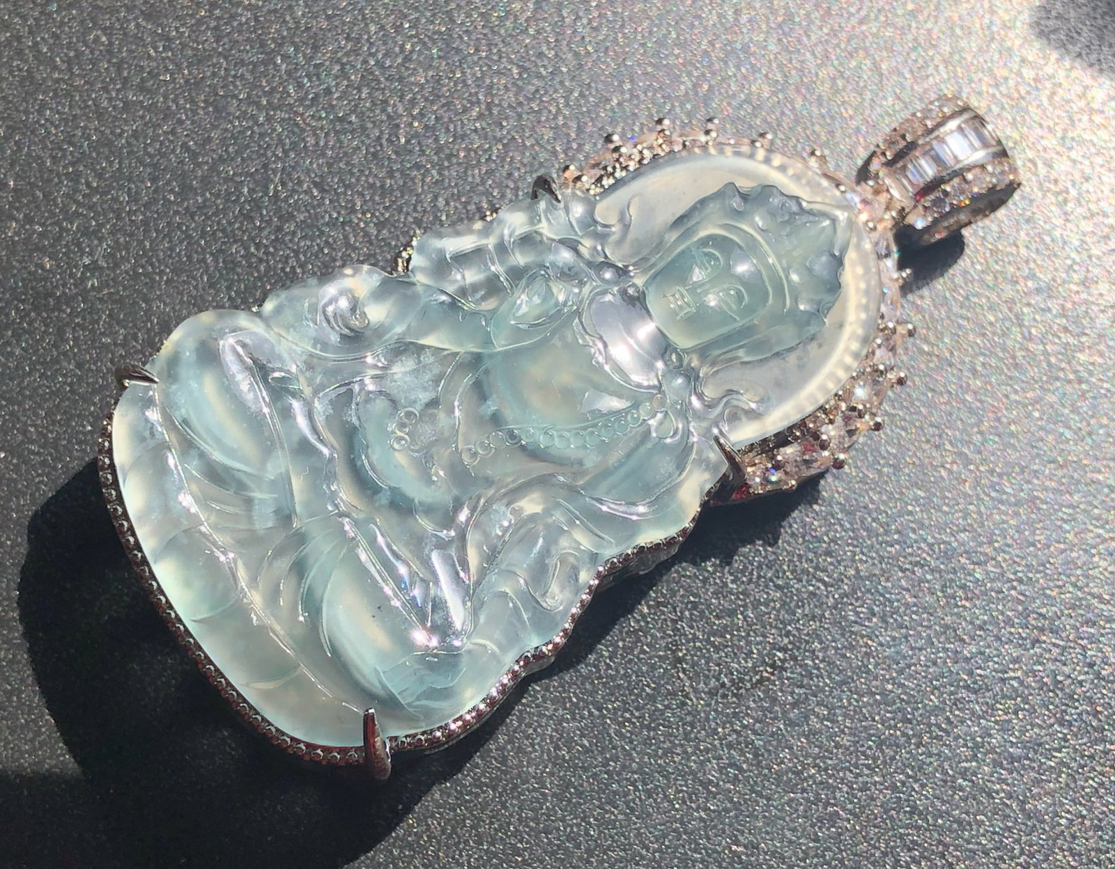 Natural Jadeite Pendant, L: 2-1/4 in: Natural Jadeite Pendant, L: 2-1/4 in