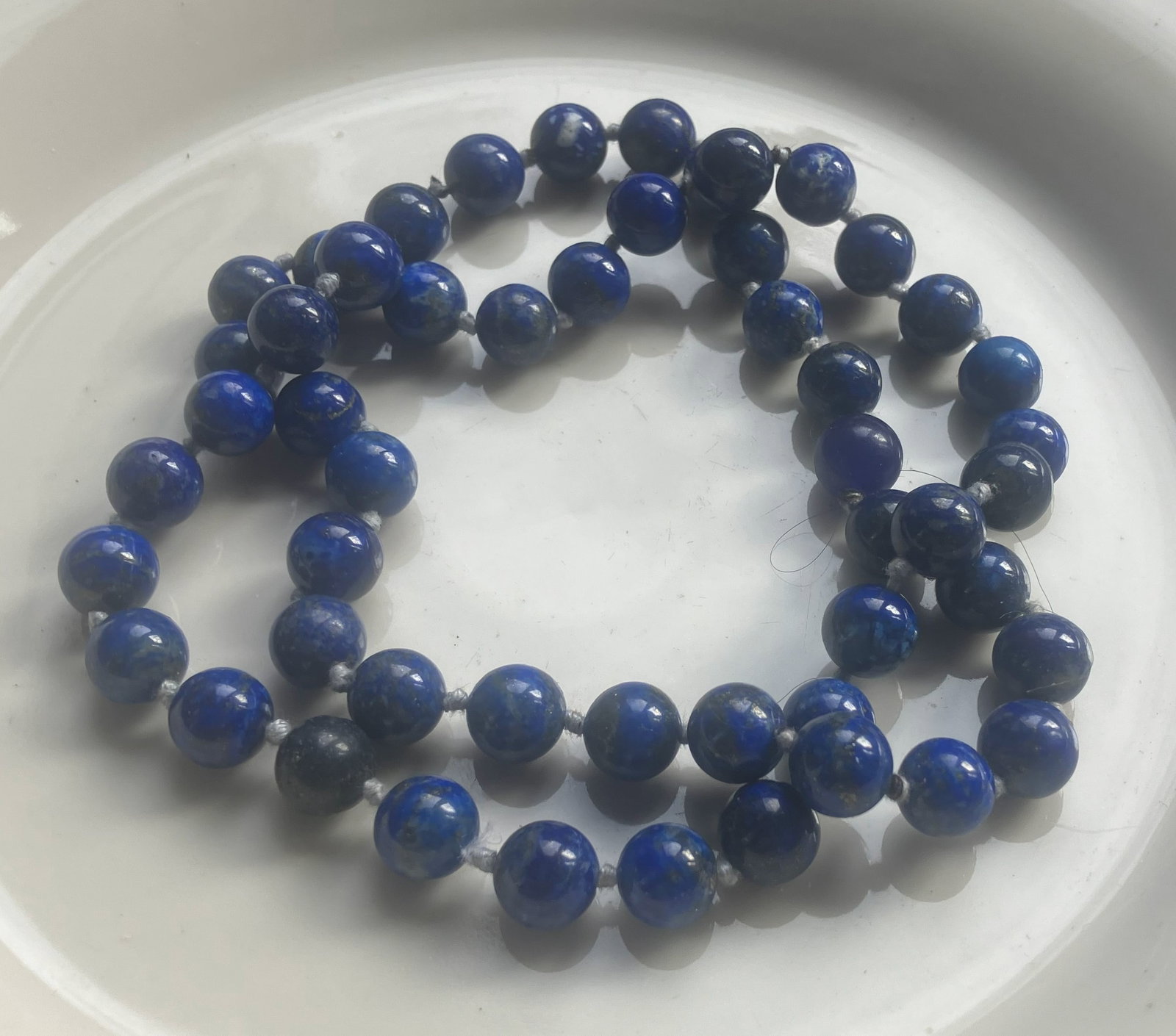 Natural Lapis Beads Necklace (1 of 2)