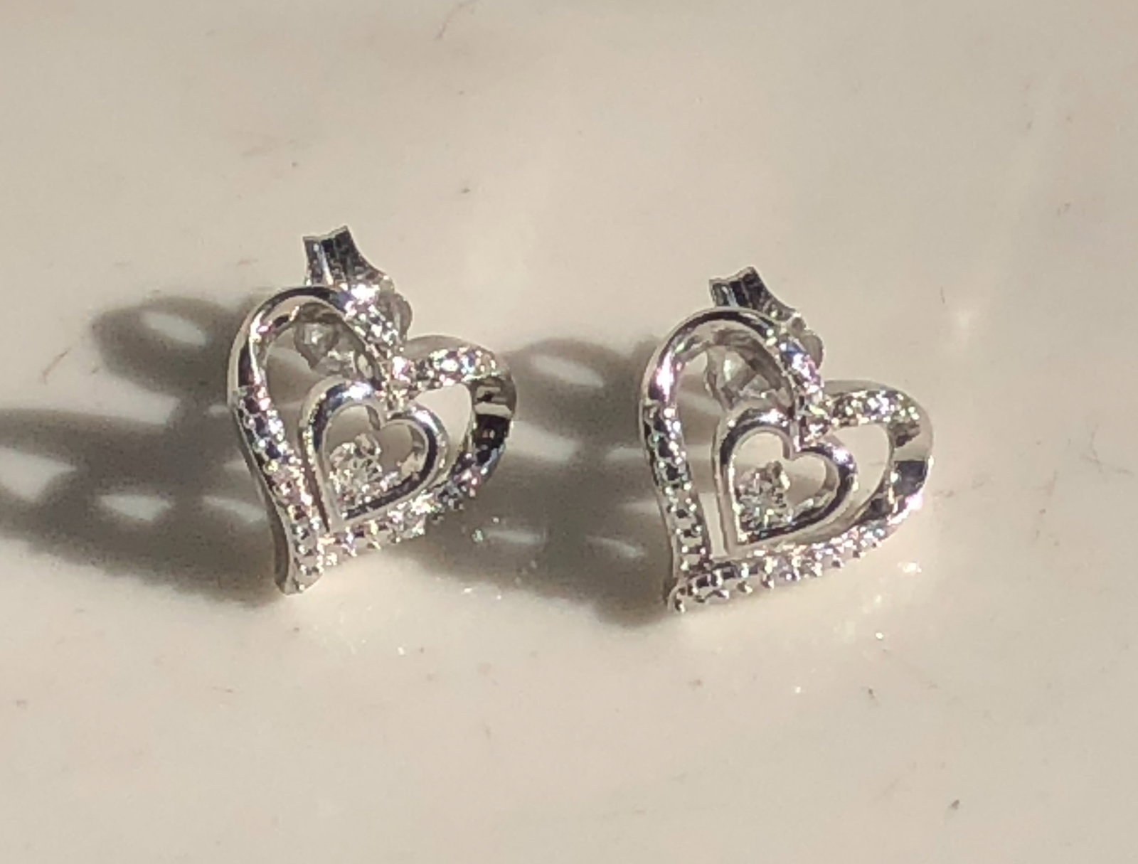 Pair of Silver Earrings: Pair of Silver Earrings