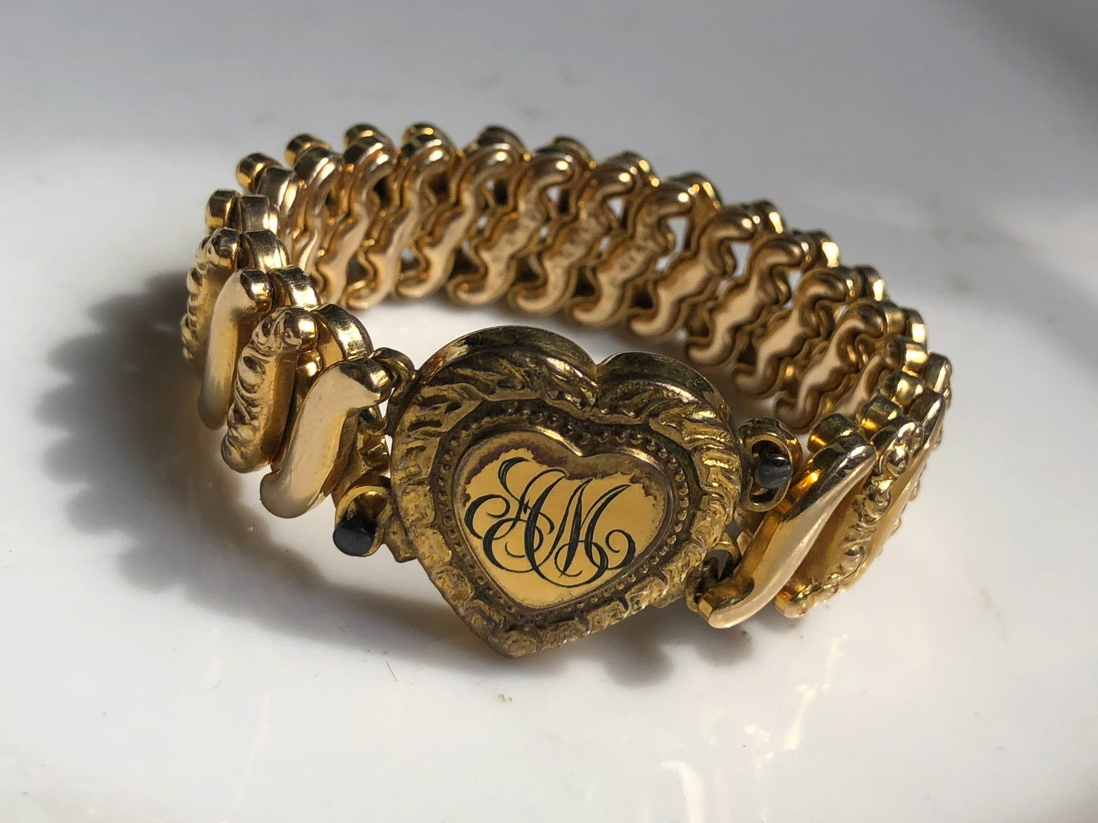 Antique Gold Filled Bracelet: Antique Gold Filled Bracelet, weight 27g