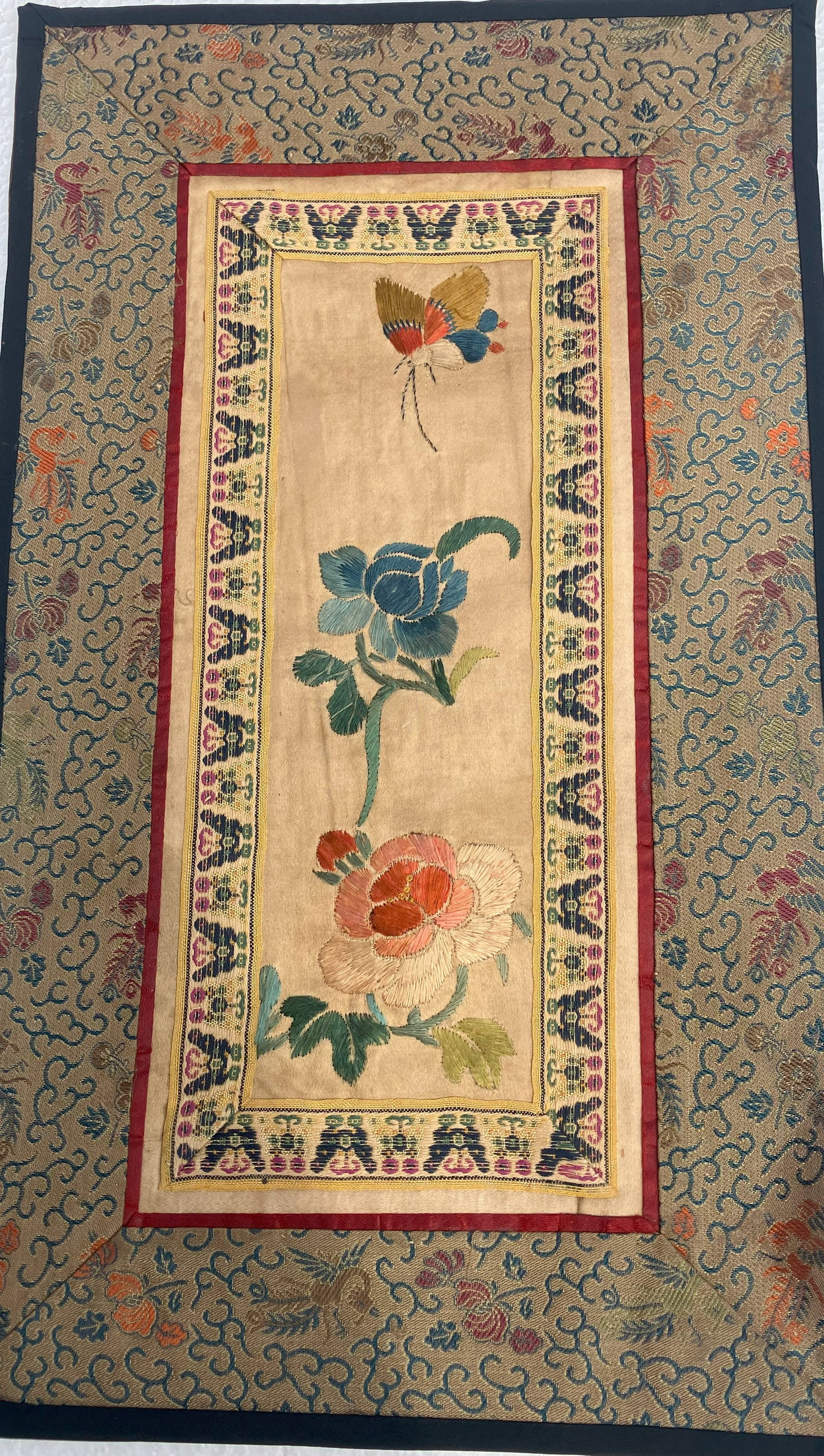 Vintage Embroidery Panel: Vintage Embroidery Panel, Size: 13" x 8"