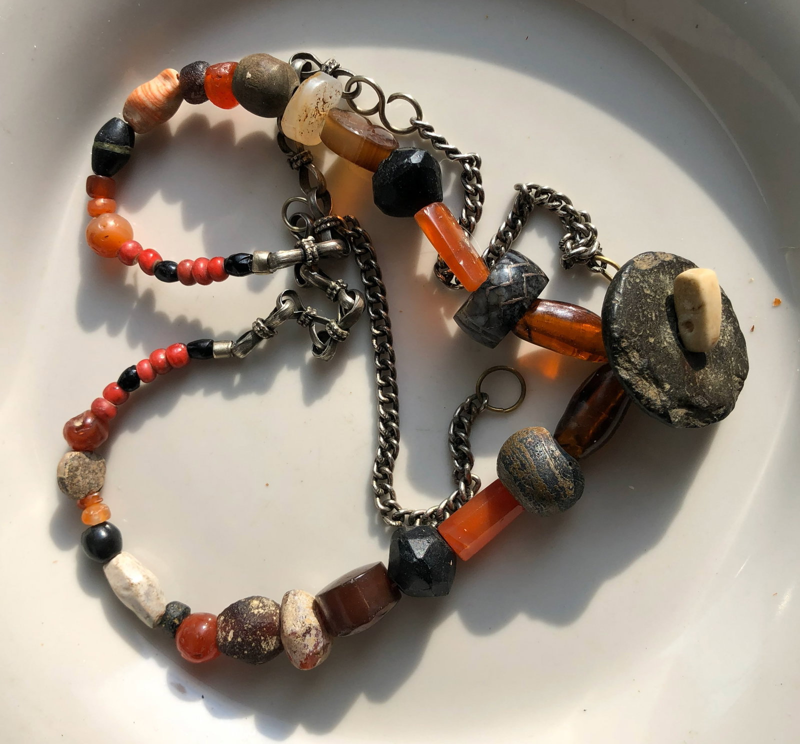 Antique Handcrafted Beaded Necklace (1 of 4)