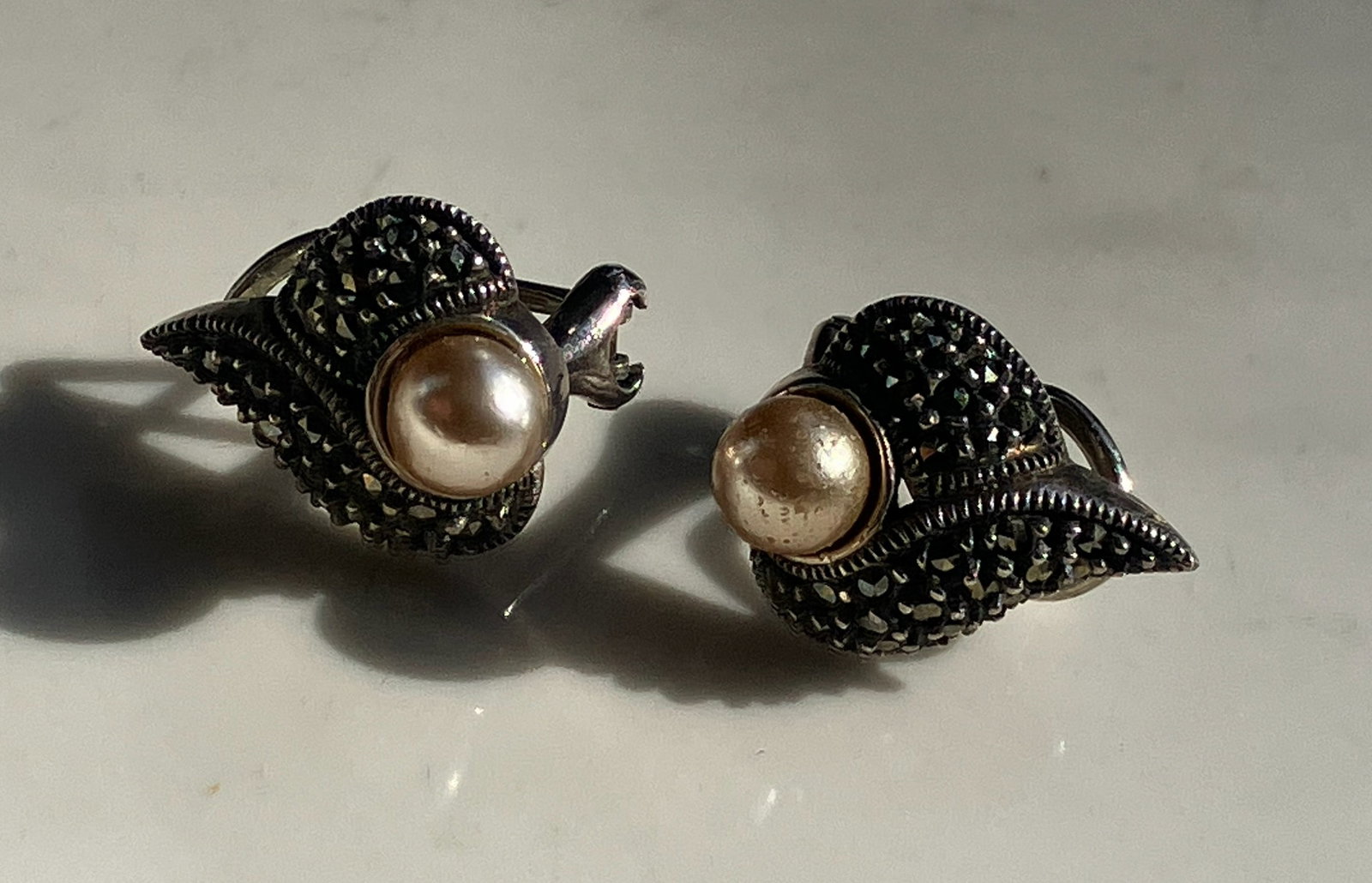 Pair of Silver Earrings: Pair of Silver Earrings