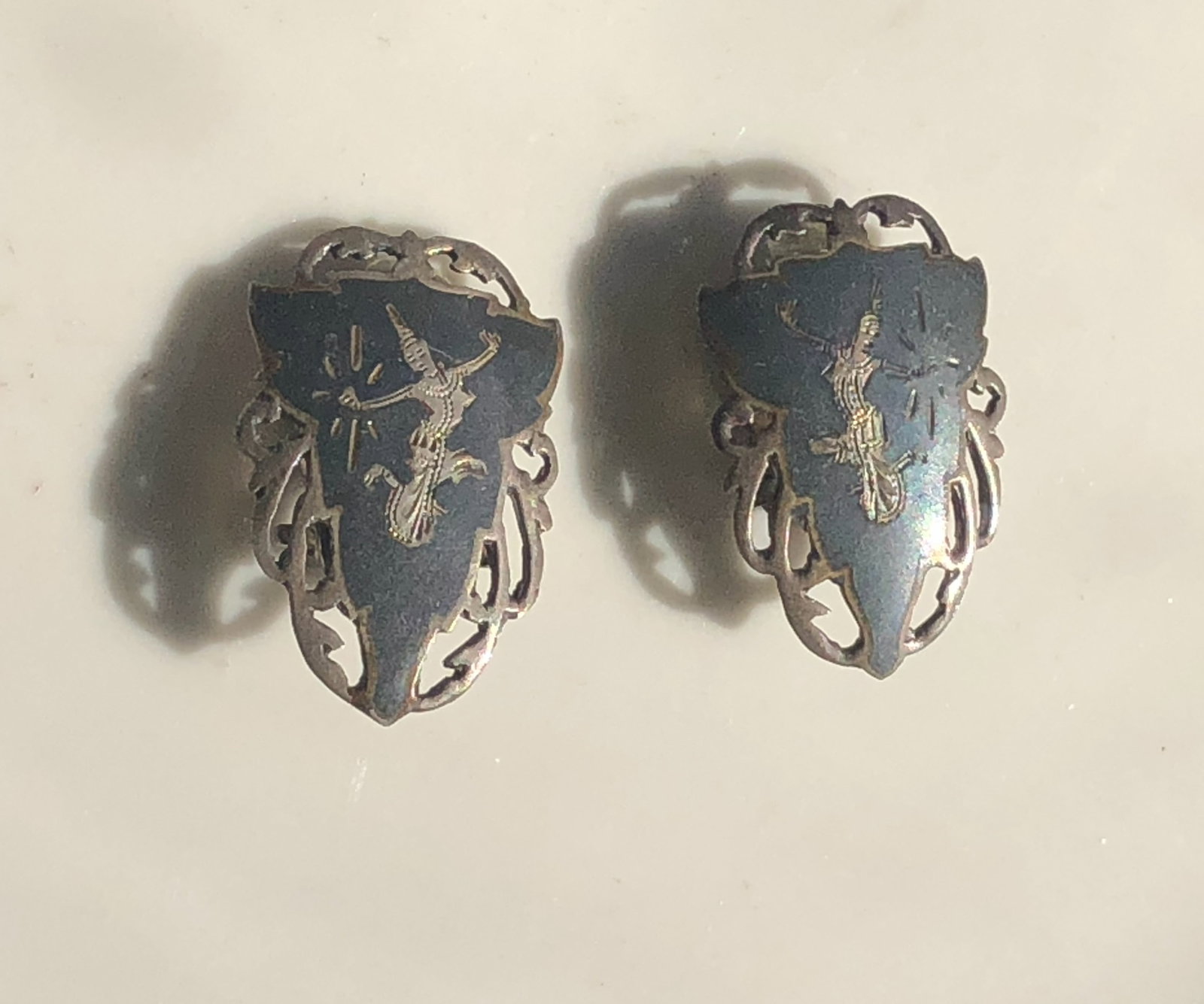 Pair of Silver Earrings: Pair of Silver Earrings