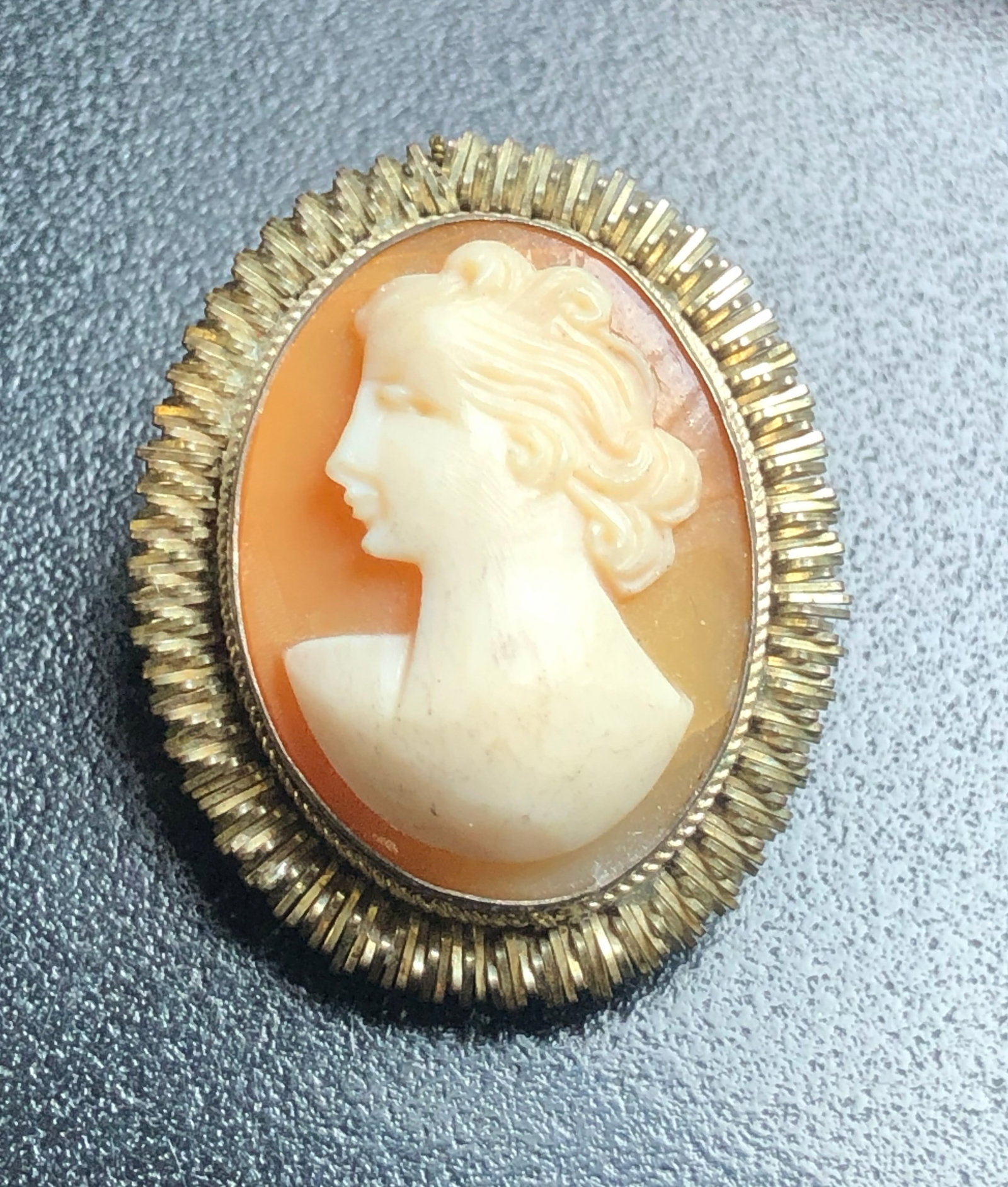 Vintage Cameo Silver Brooch Pin (1 of 4)