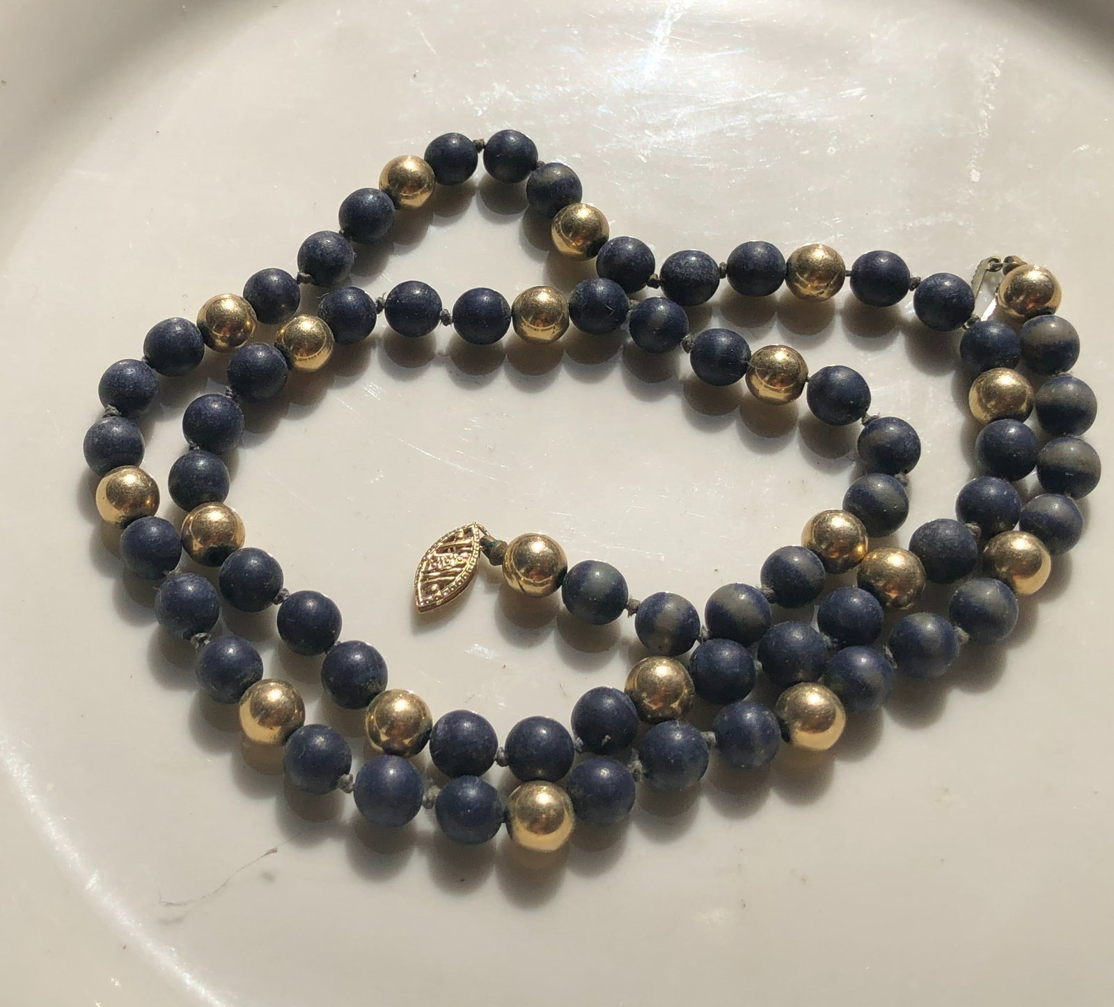 Vintage Gold Filled Beads Necklace: Vintage Gold Filled Beads Necklace