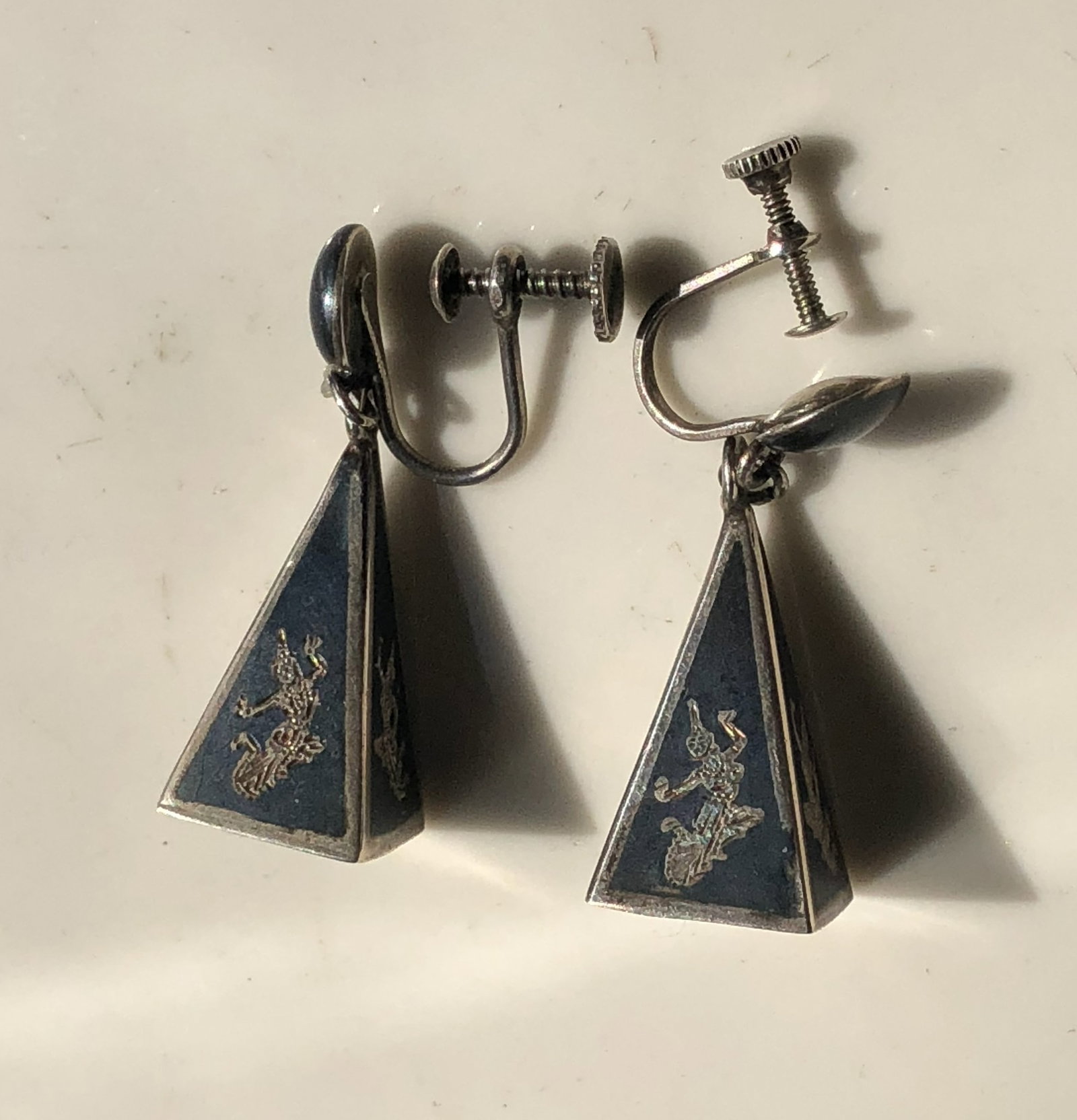 Pair of Silver Earrings: Pair of Silver Earrings