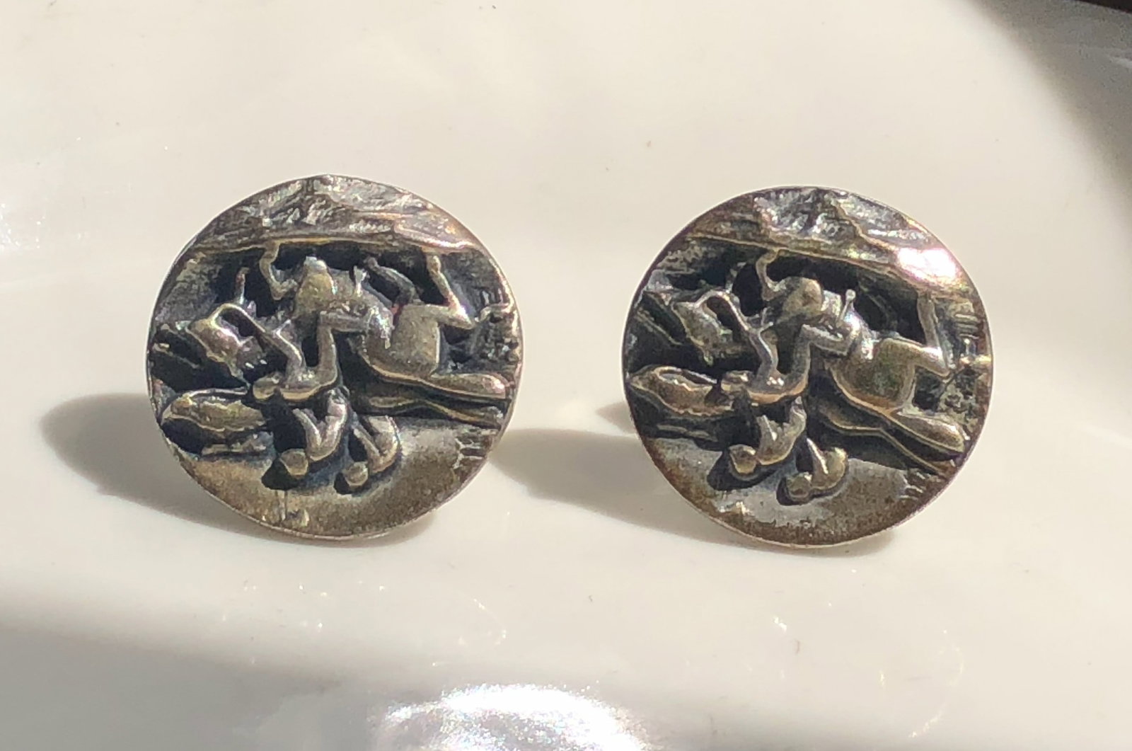 Pair of Silver Cuff Links: Pair of Silver Cuff Links,weight 30g