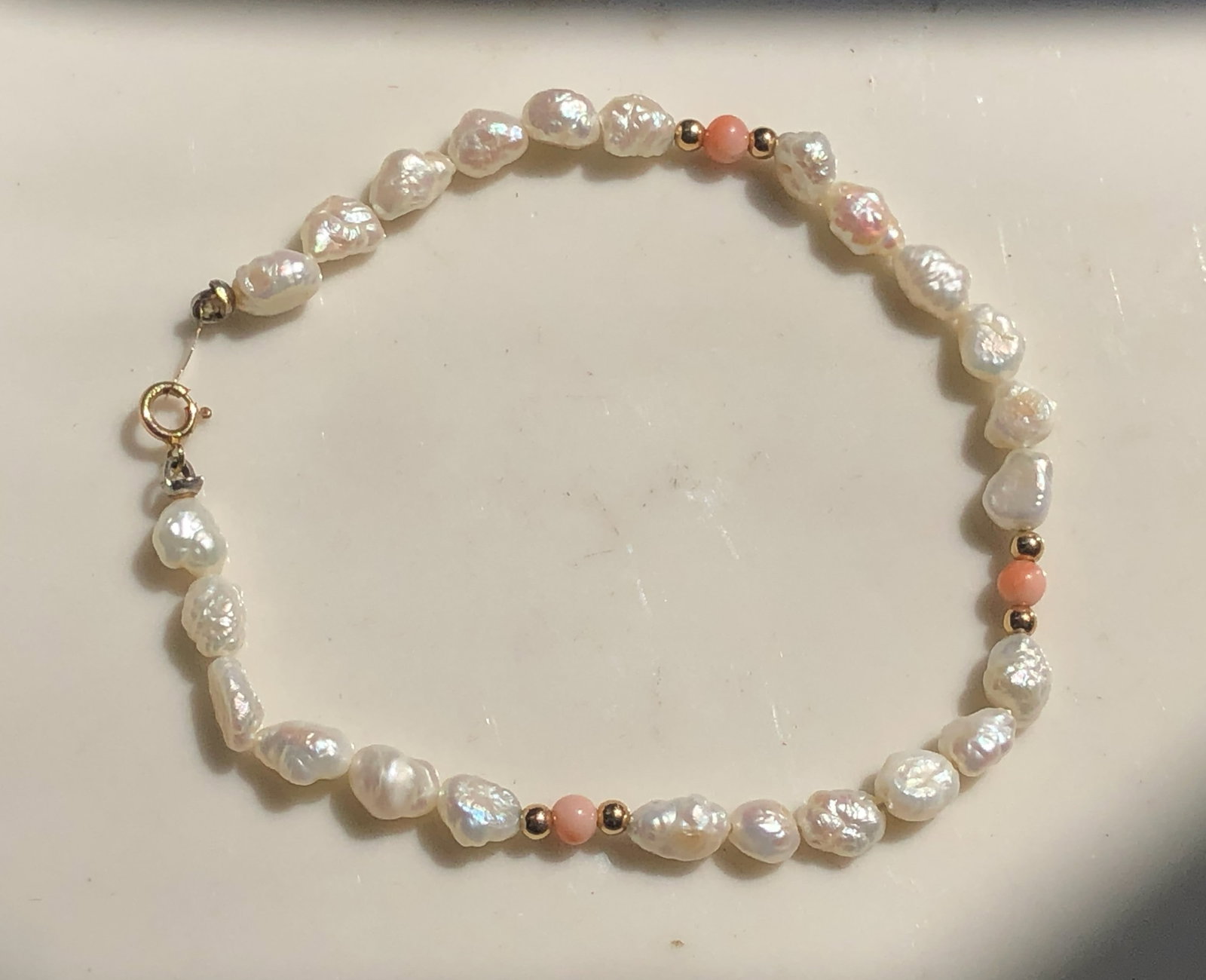 14K Gold Pearl Bracelet (1 of 2)