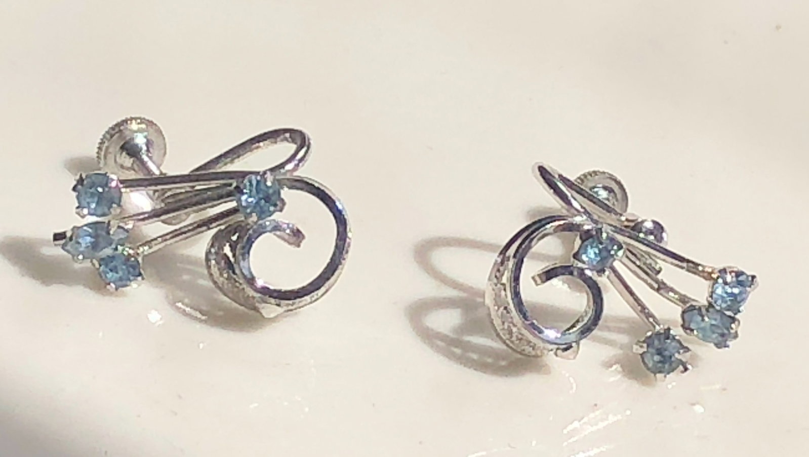 Pair of Silver Earrings: Pair of Silver Earrings