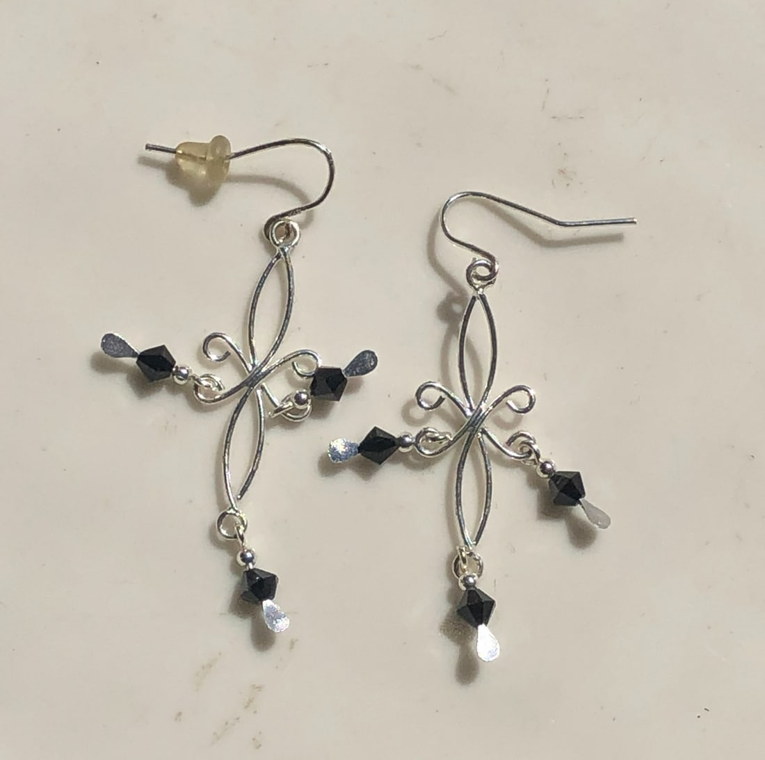 Pair of Silver Earrings: Pair of Silver Earrings