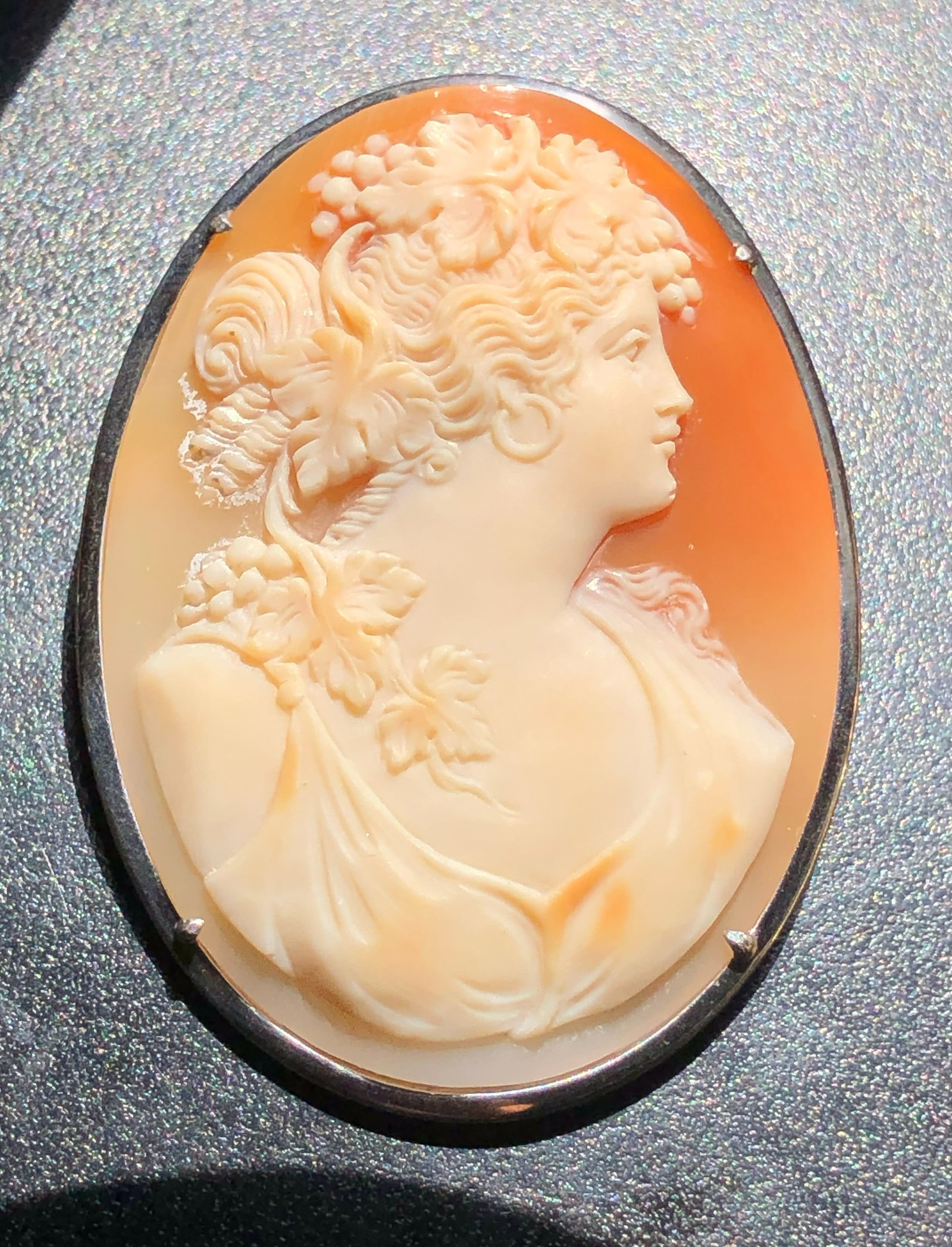 Silver Cameo Brooch (1 of 3)
