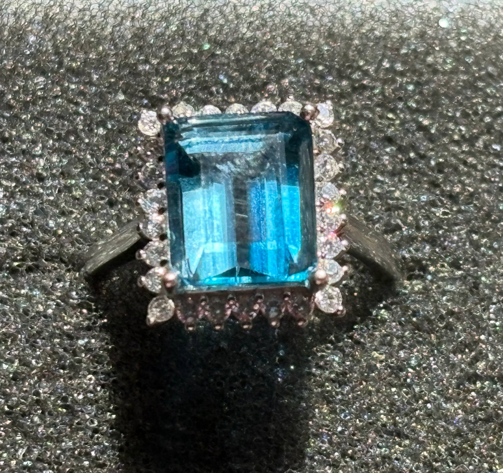Blue Gemstone Silver Ring - 2