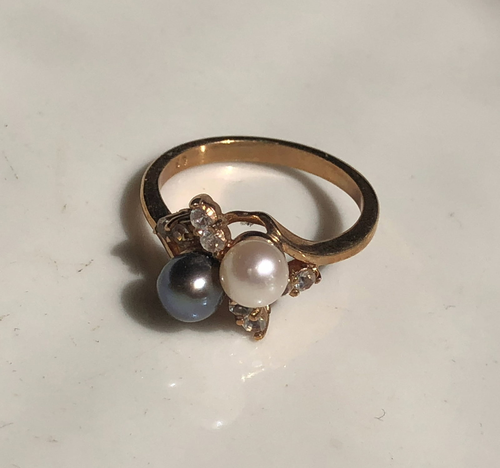 Vintage Gold Filled Pearl Ring