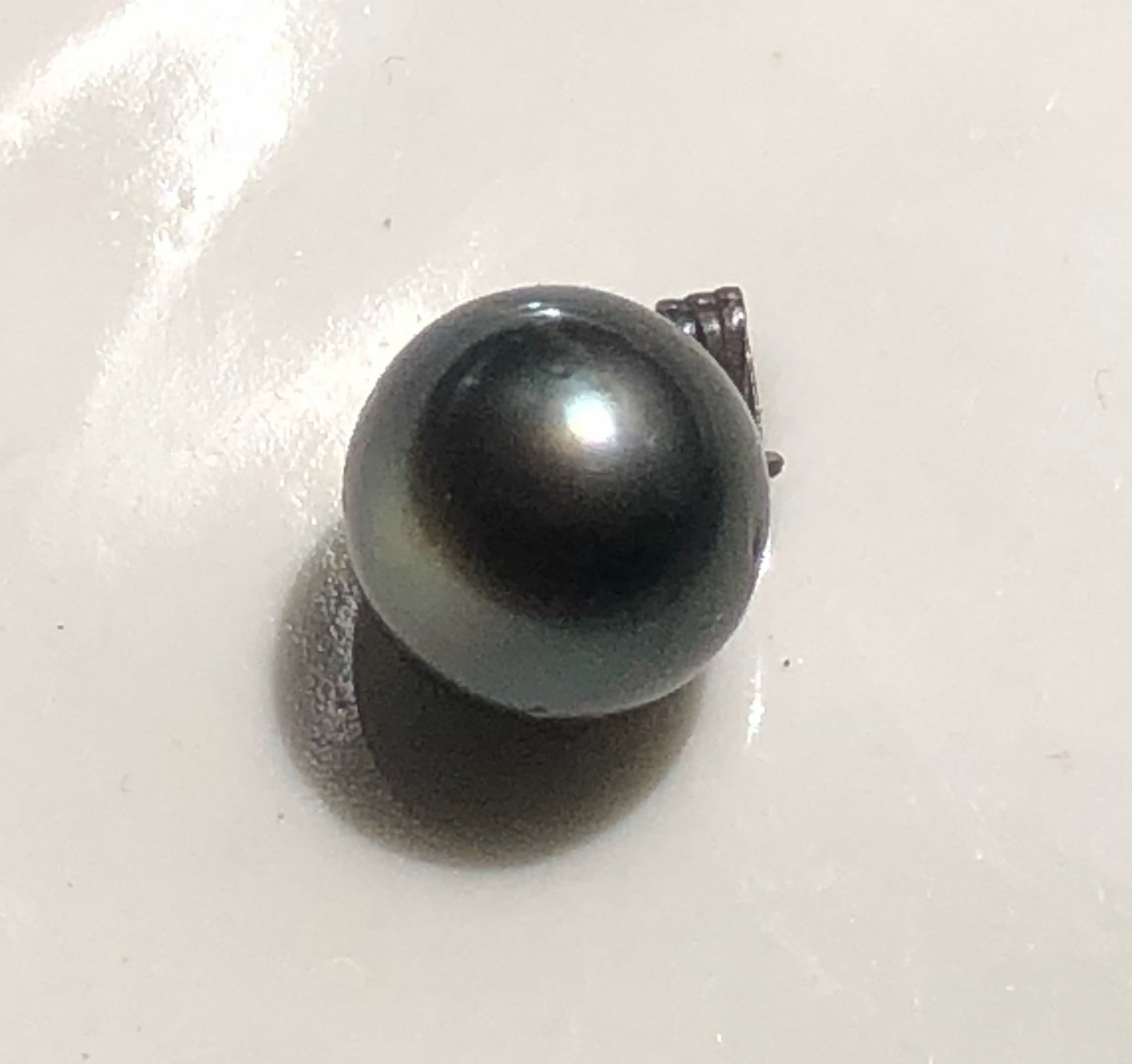 Vintage Titanium Pearl Pendant