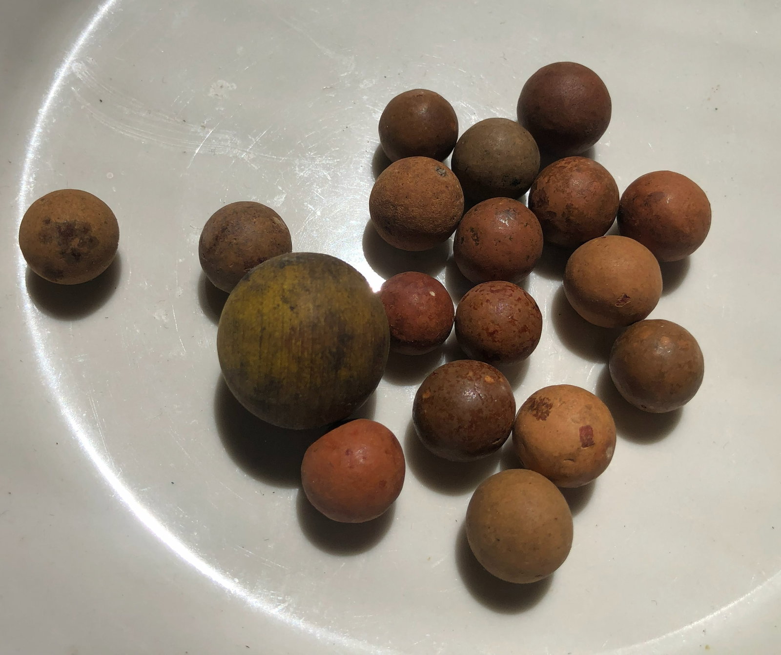 Group of wood beads: Group of wood beads