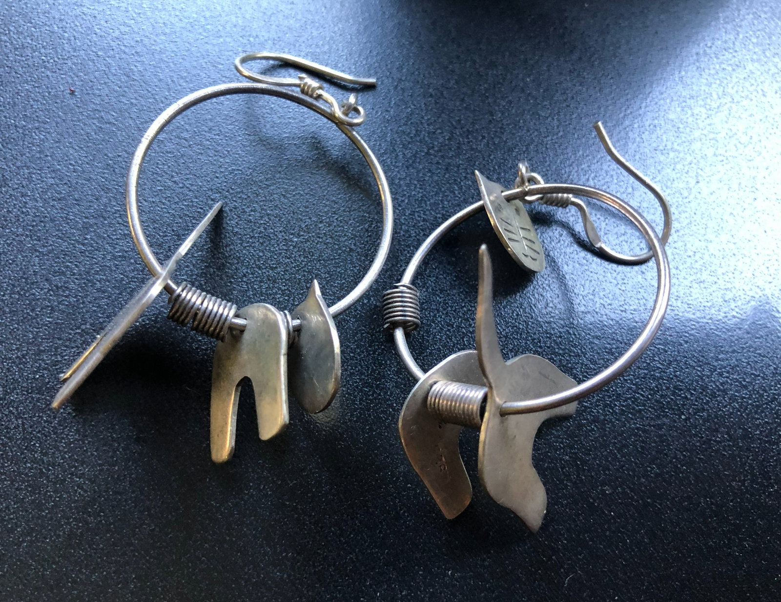 Pair of Silver Earrings: Pair of Silver Earrings
