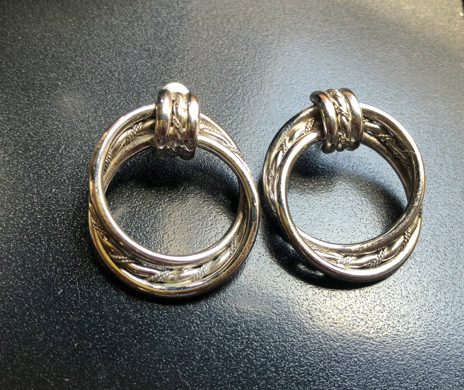 Pair of Silver Earrings: Pair of Silver Earrings
