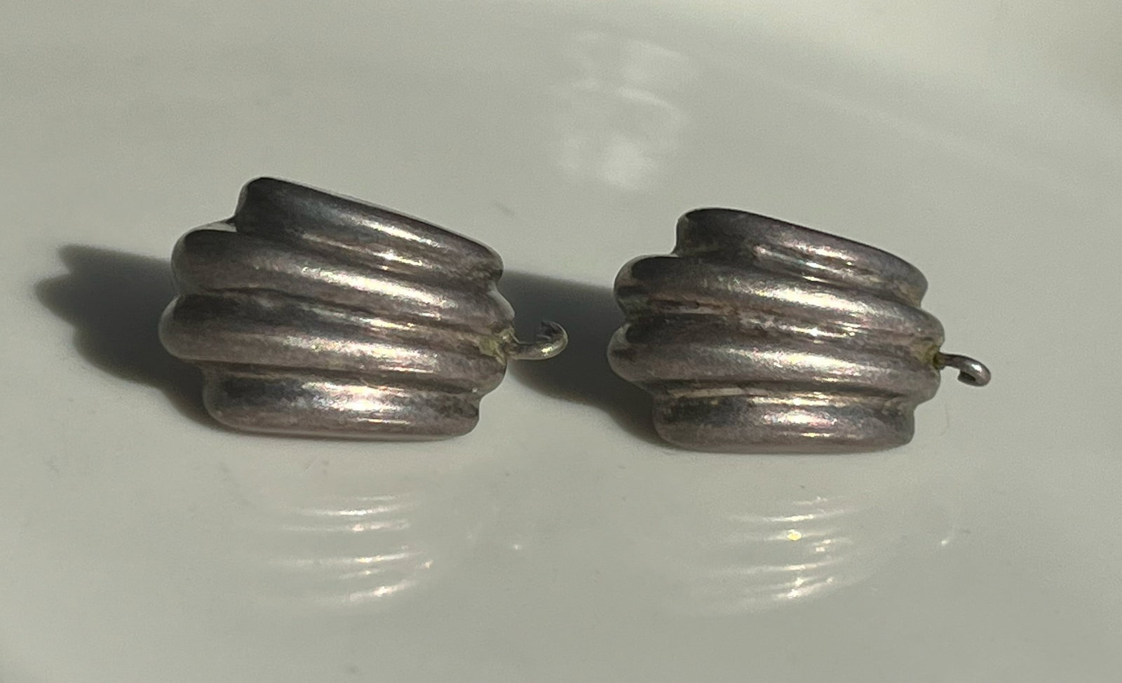 Pair of Silver Earrings: Pair of Silver Earrings