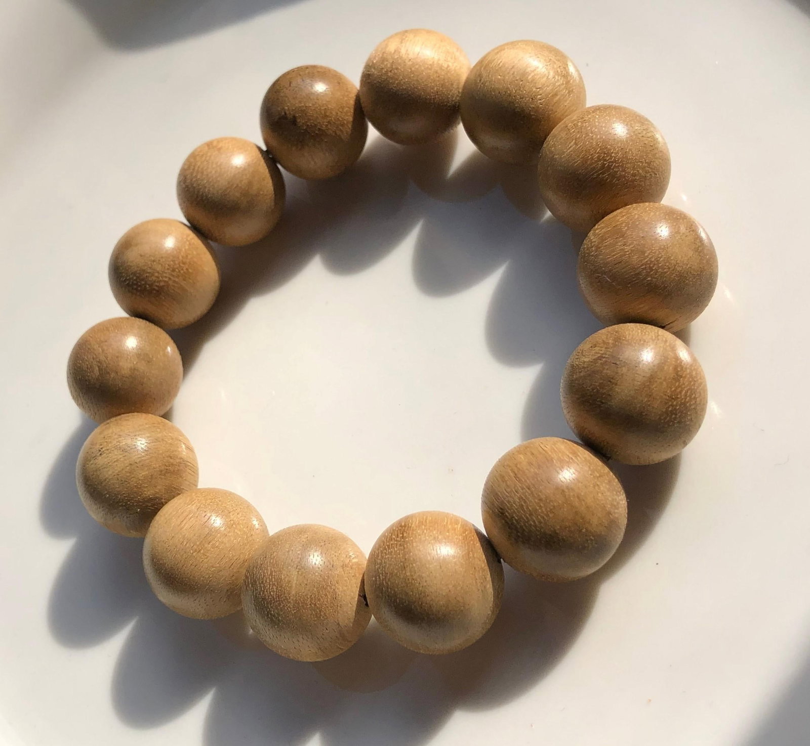 Vintage Chen Xiang Beads Bracelet, Diameter: 16.44mm (1 of 2)