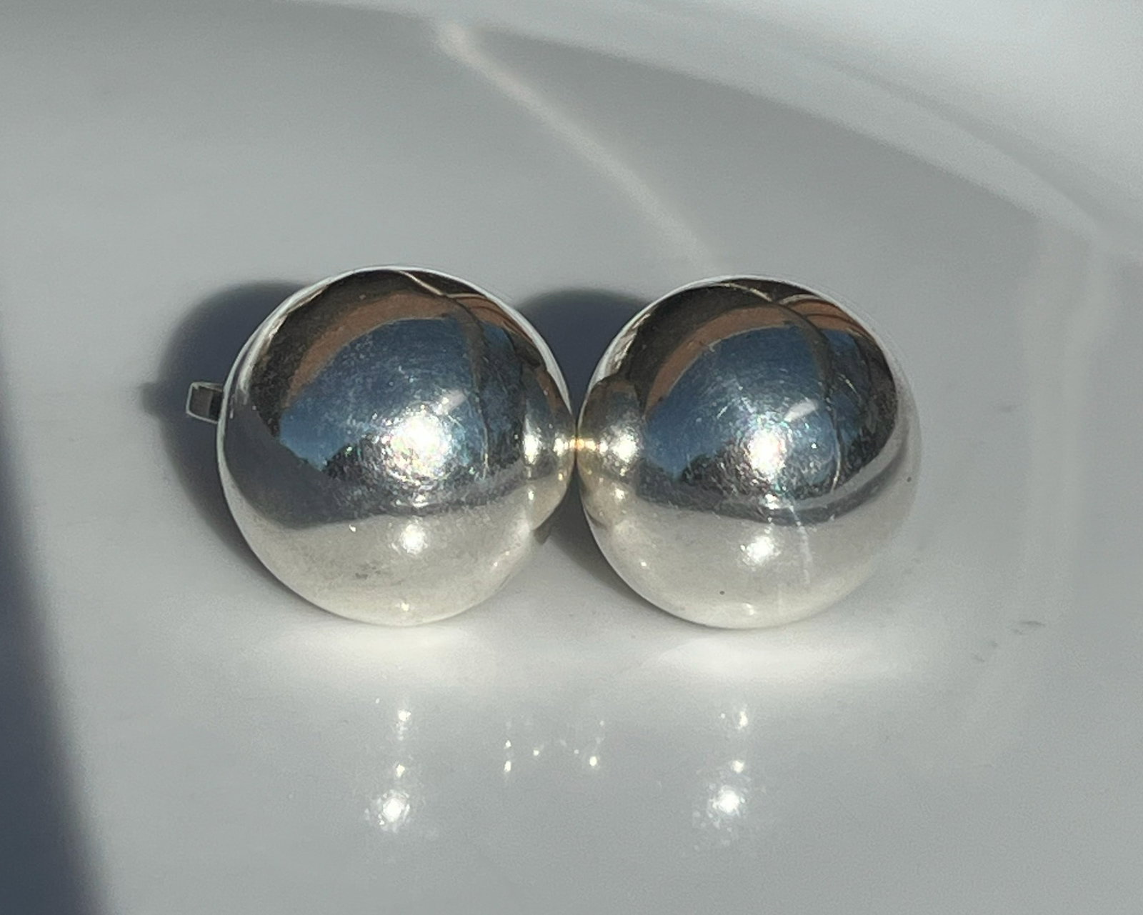 Pair of Silver Earrings: Pair of Silver Earrings