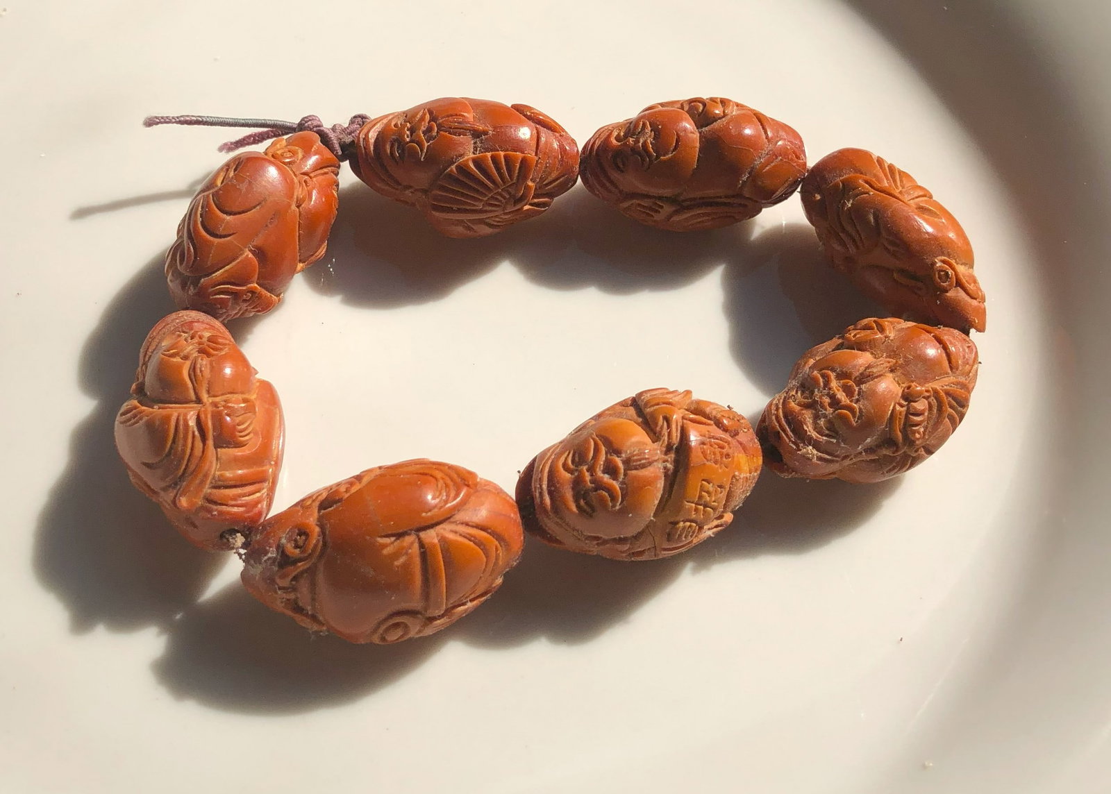 Carved Bead Bracelet - 2