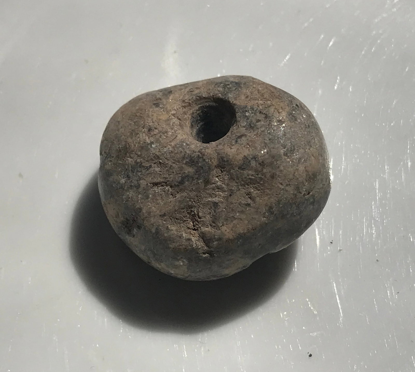 ancient stone bead, central america region.: ancient stone bead, central america region.