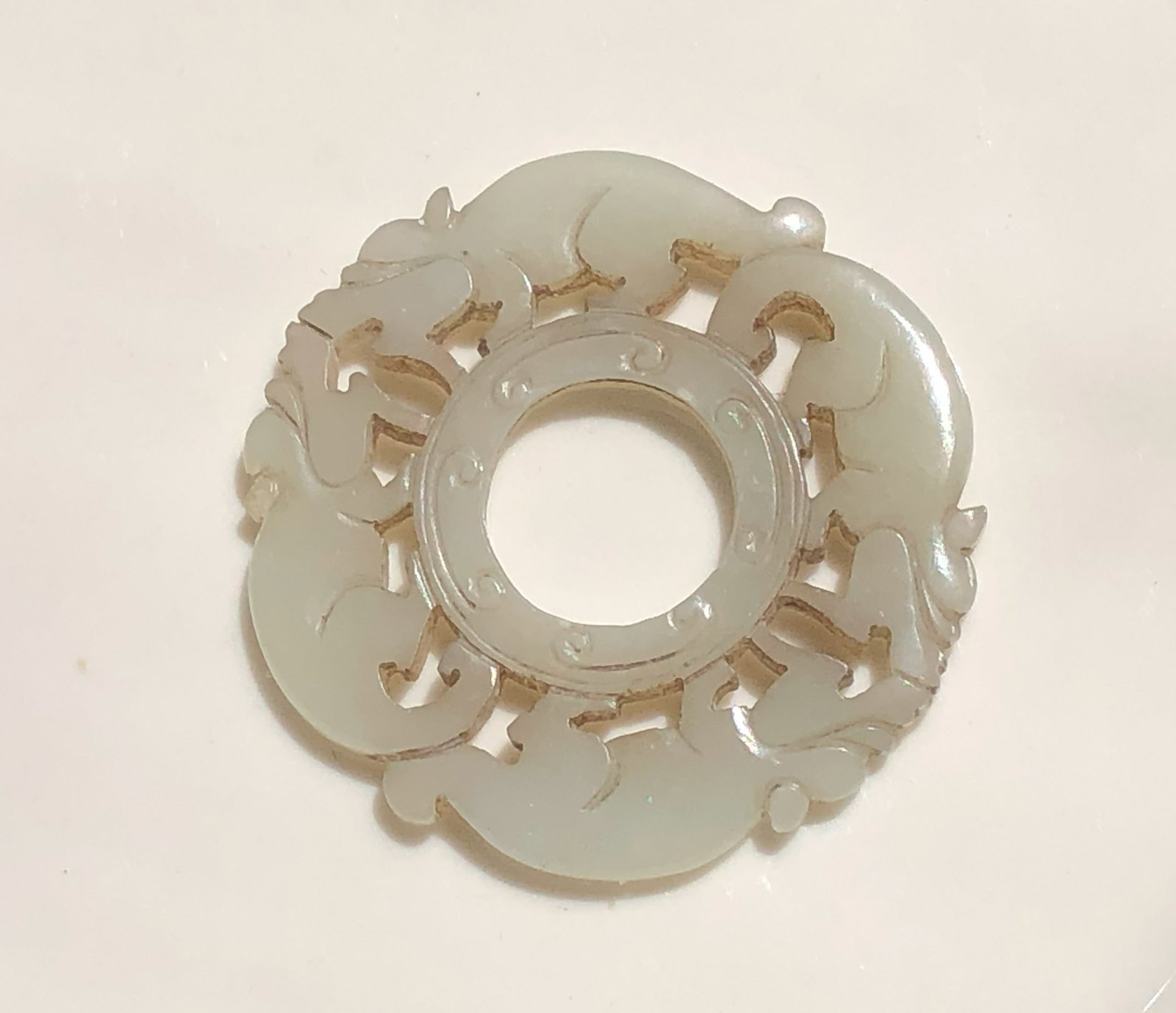 Antique Chinese White Jade Pendant (1 of 4)
