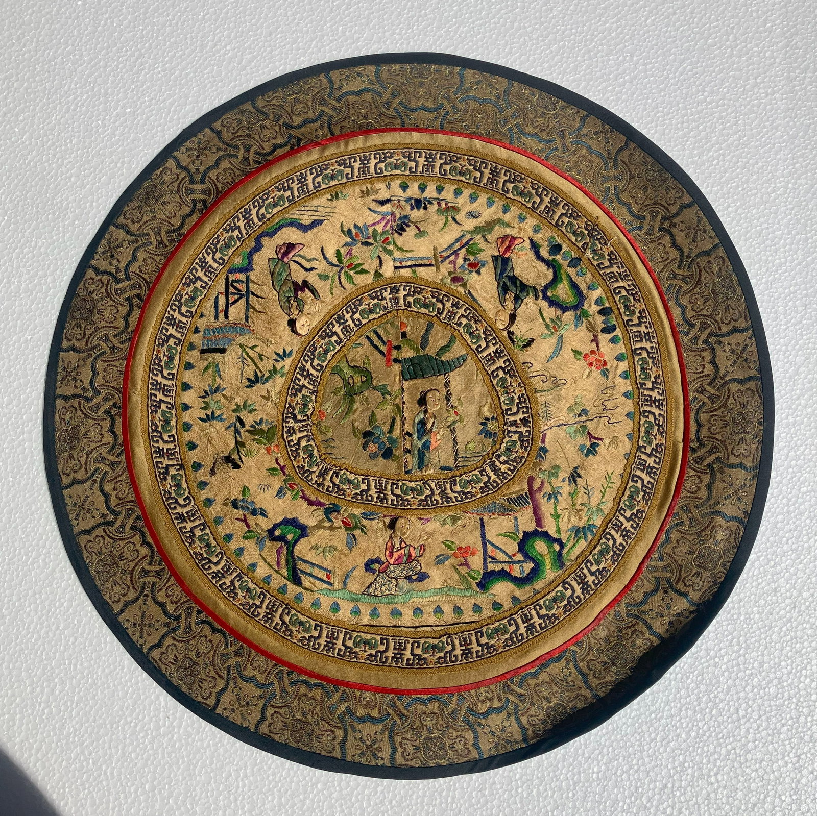 Vintage Embroidery Panel, Size: 14" (1 of 3)