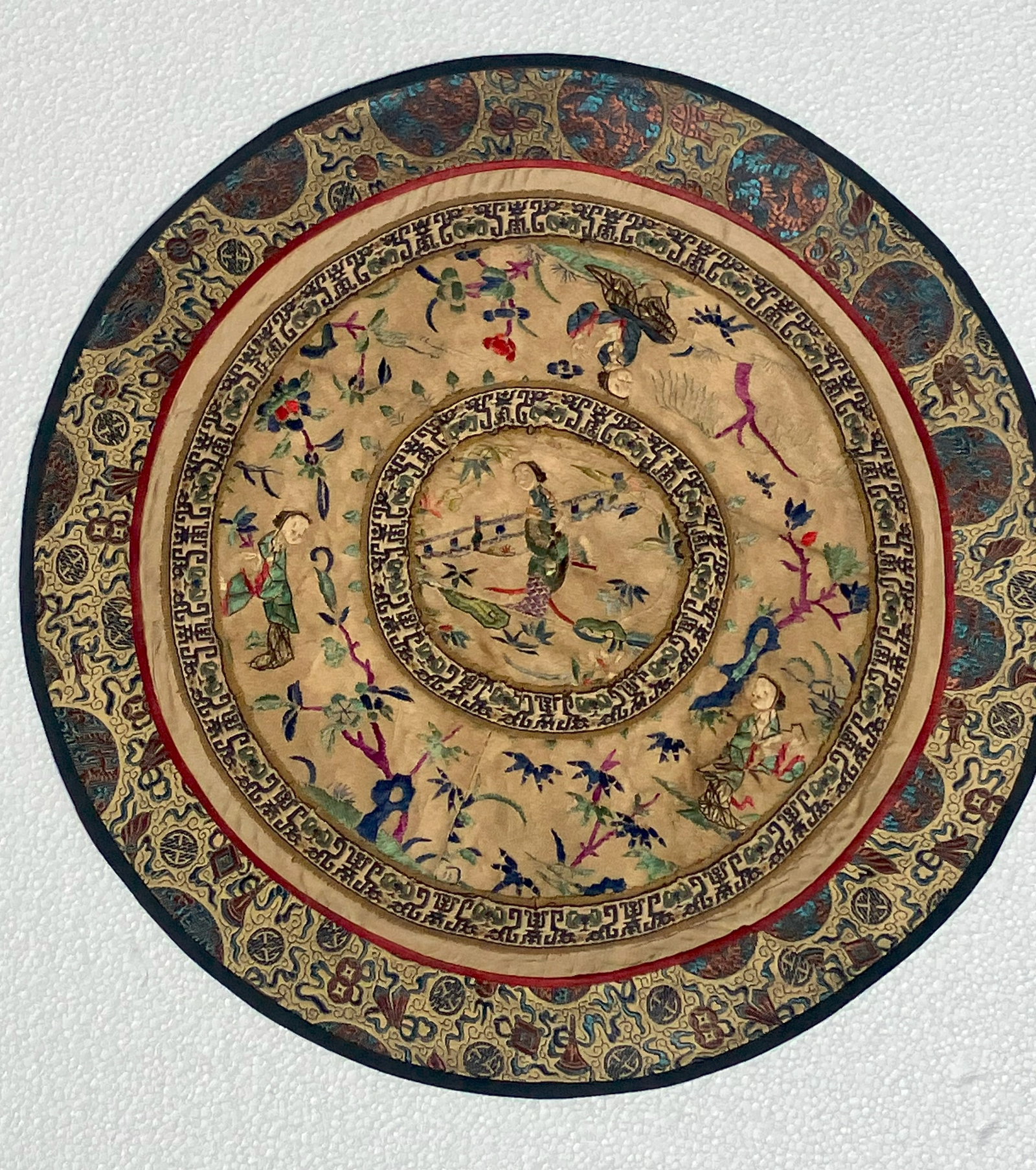 Vintage Embroidery Panel, Size: 14" (1 of 3)