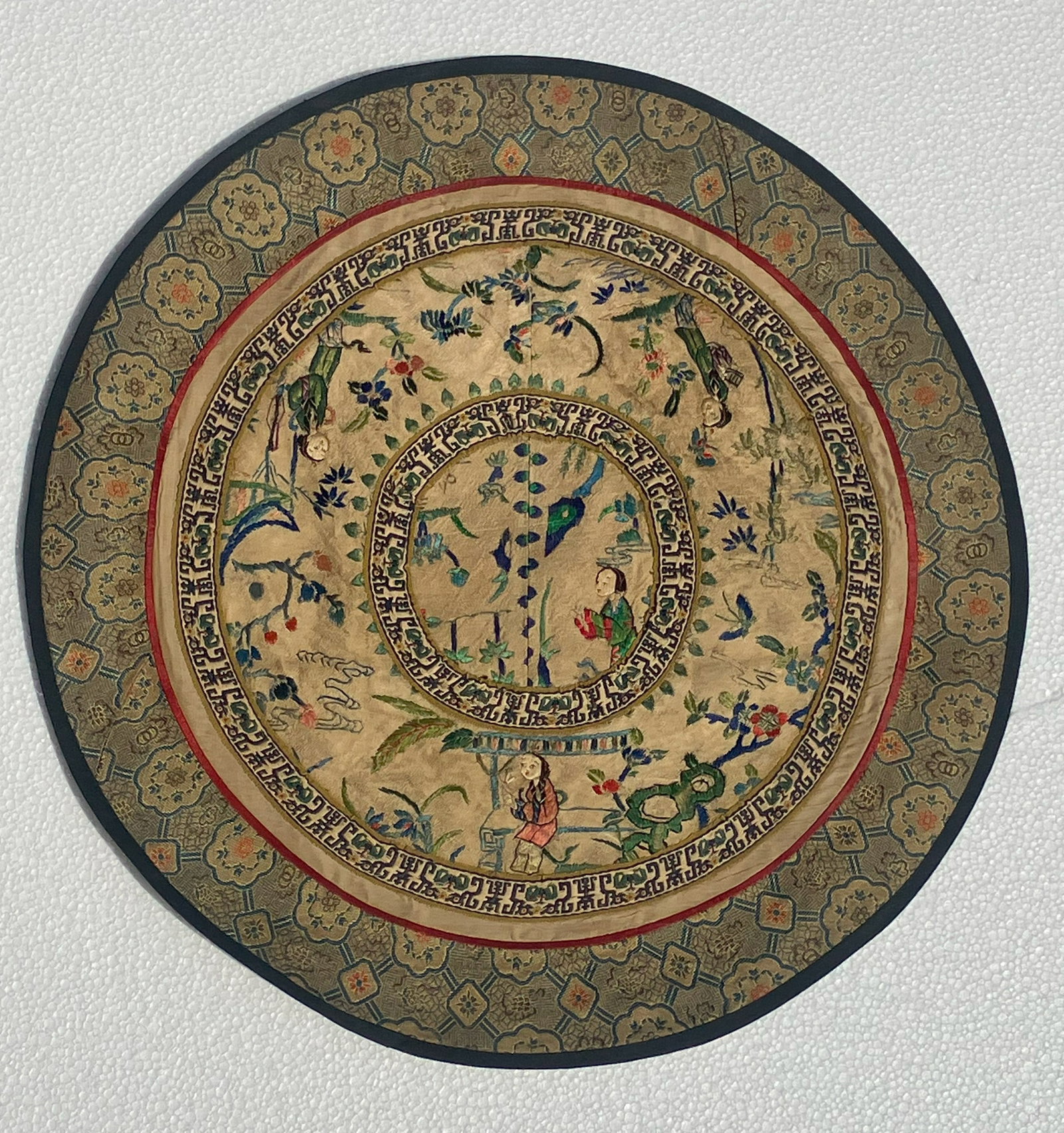 Vintage Embroidery Panel, Size: 14" (1 of 2)