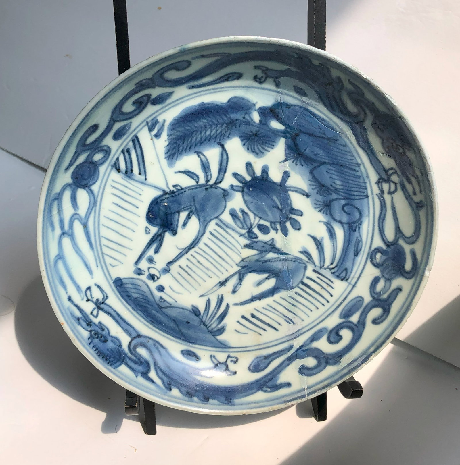 Antique Blue and White dish (1 of 3)
