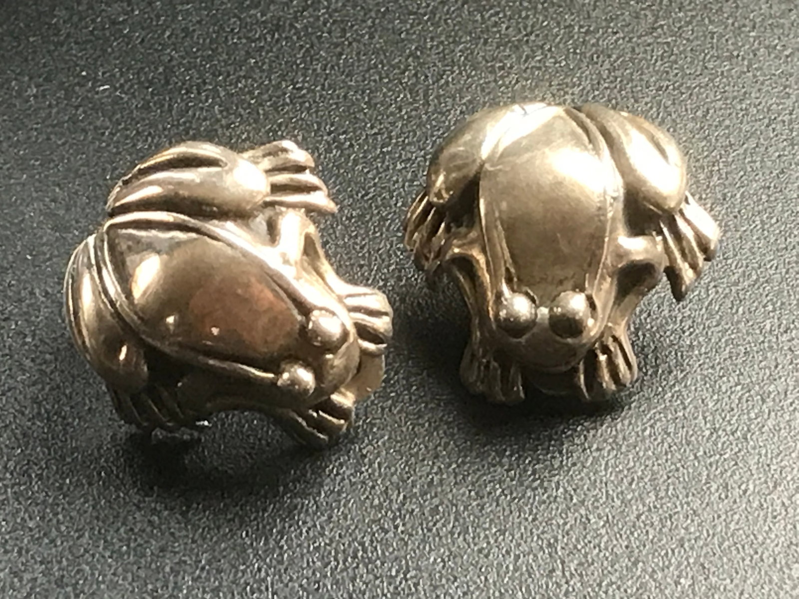 Pair of Silver Frog Earrings