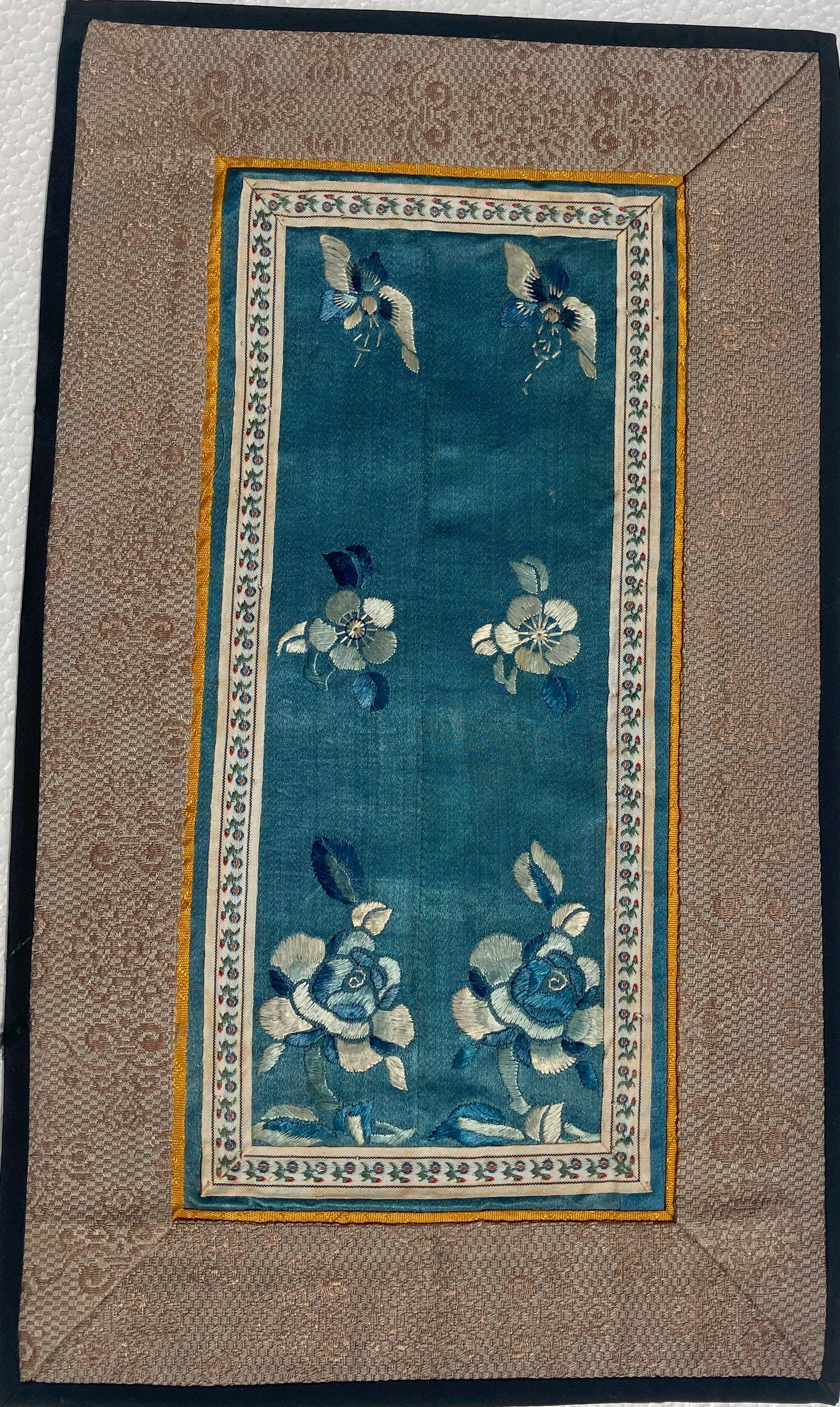 Vintage Embroidery Panel: Vintage Embroidery Panel, Size: 12" x 7"