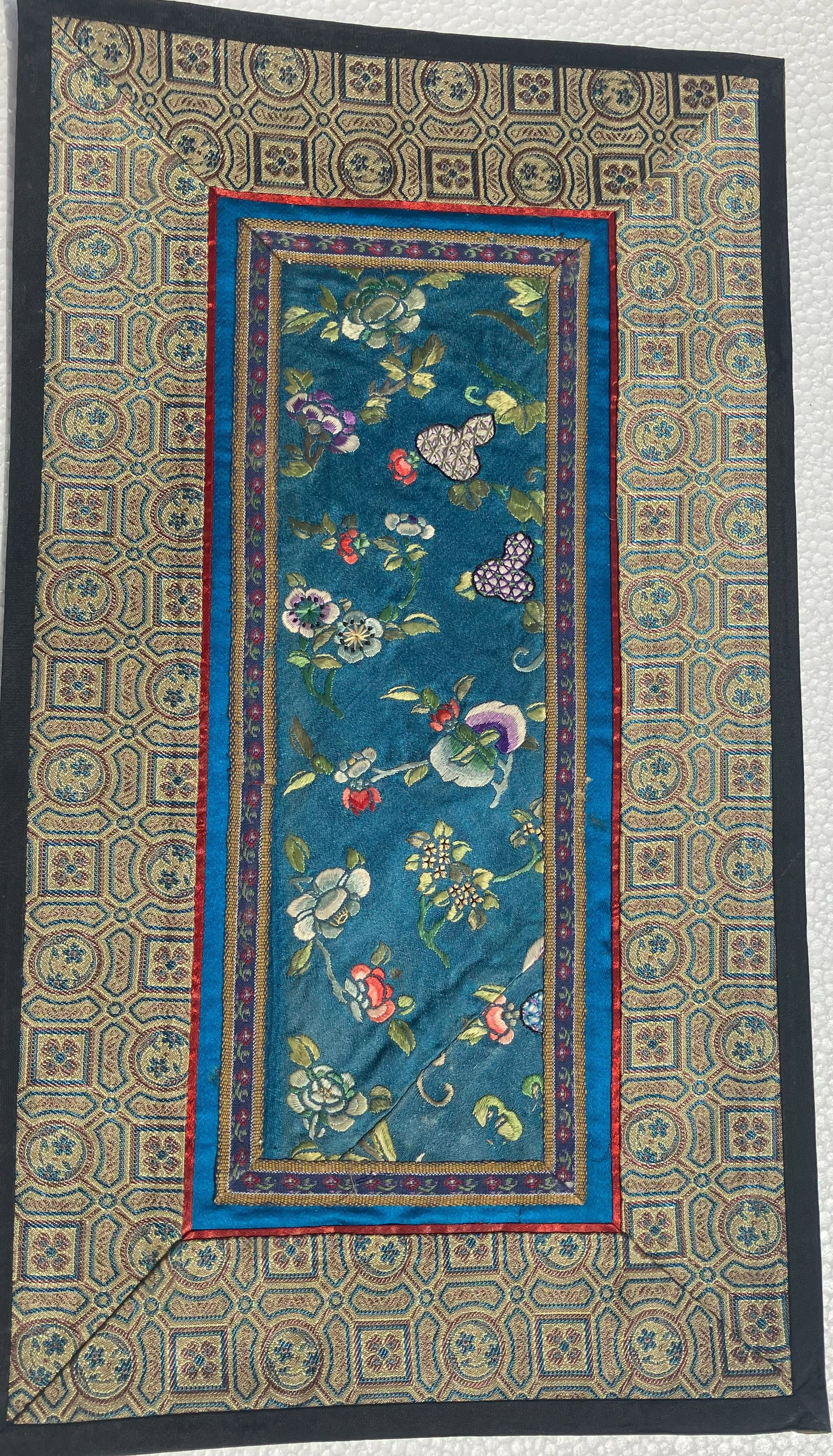 Vintage Embroidery Panel: Vintage Embroidery Panel, Size: 13" x 7"