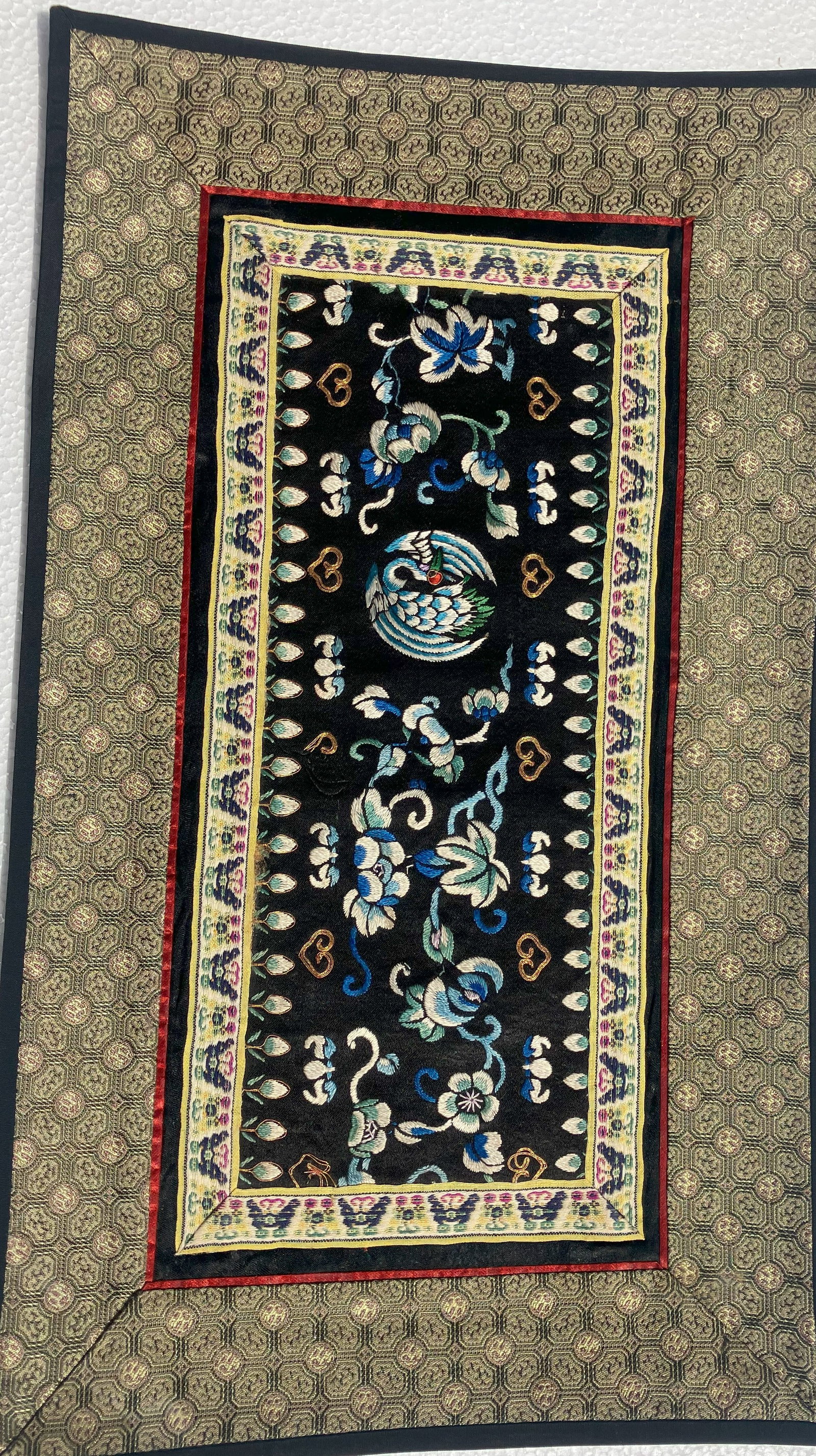 Vintage Embroidery Panel: Vintage Embroidery Panel, Size: 15" x 9"