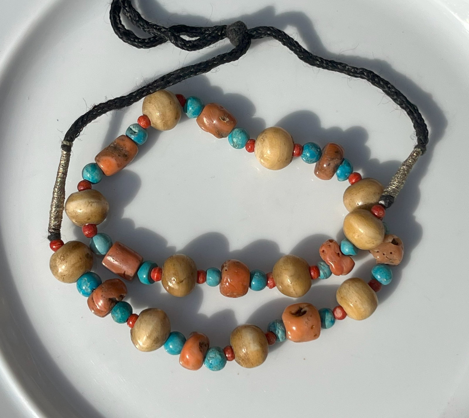 Antique Coral Bone Necklace (1 of 1)