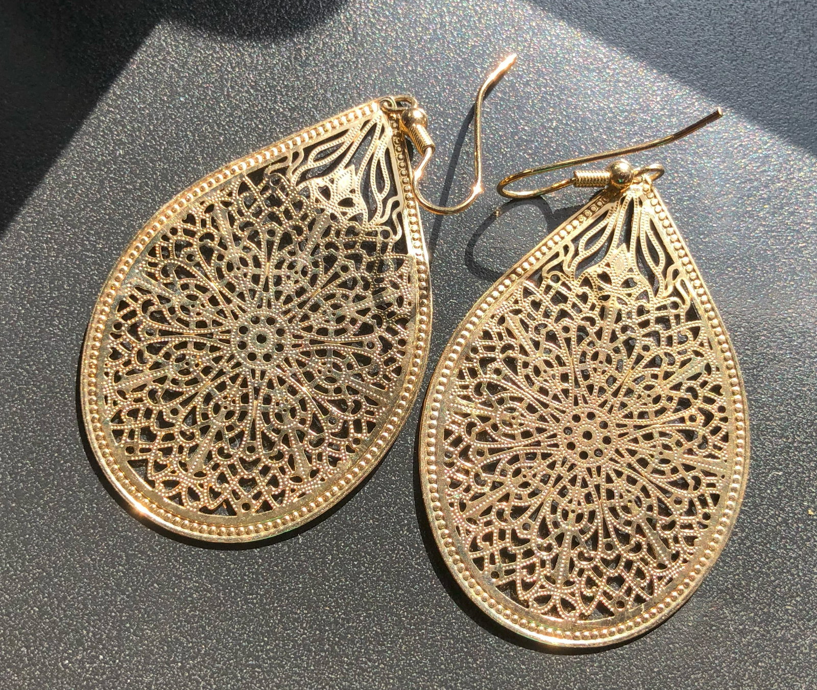 Gold Filled Filigree Earrings: Elegant gold Filled filigree earrings with intricate design.