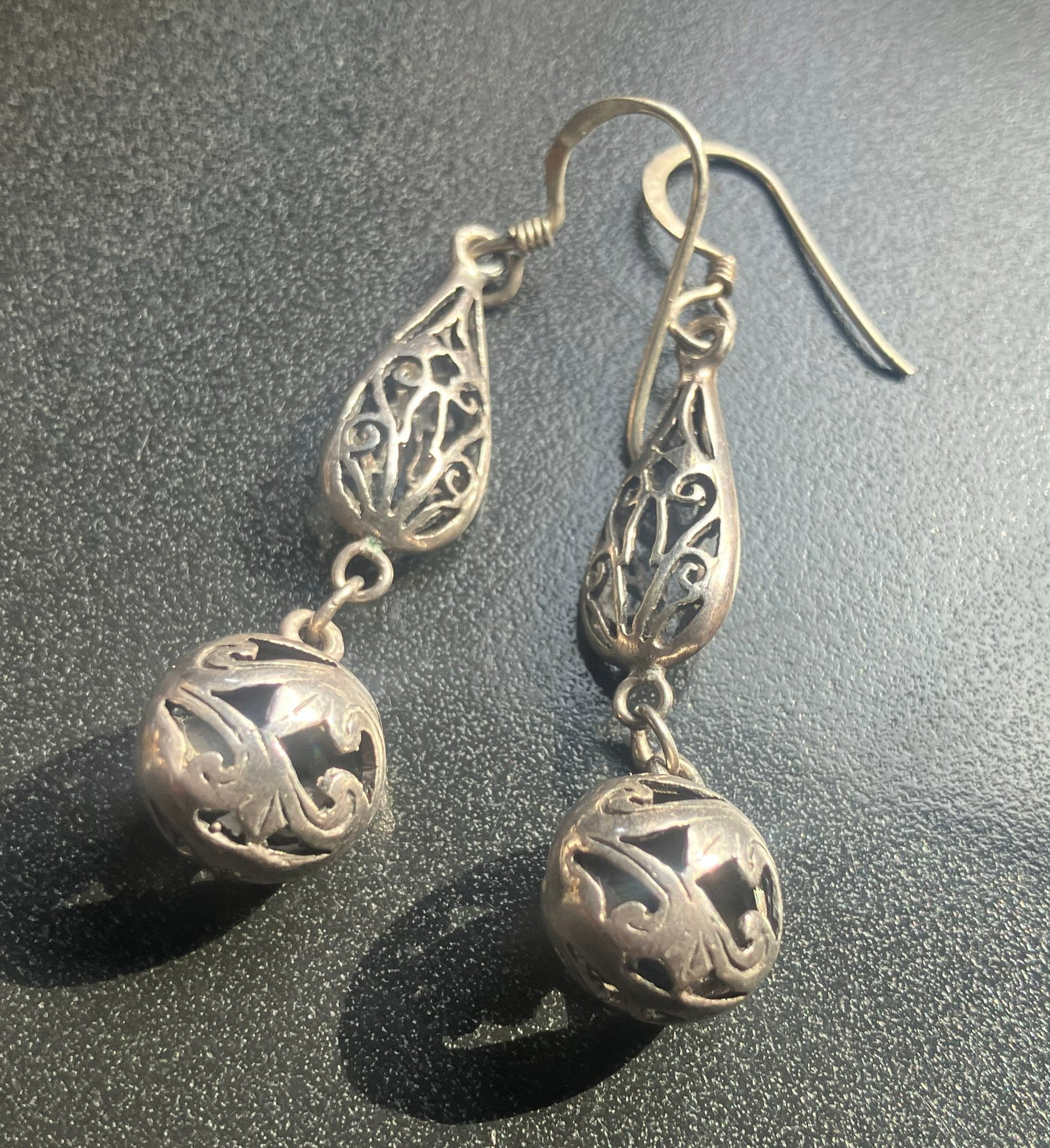 Pair of Silver Earrings: Pair of Silver Earrings
