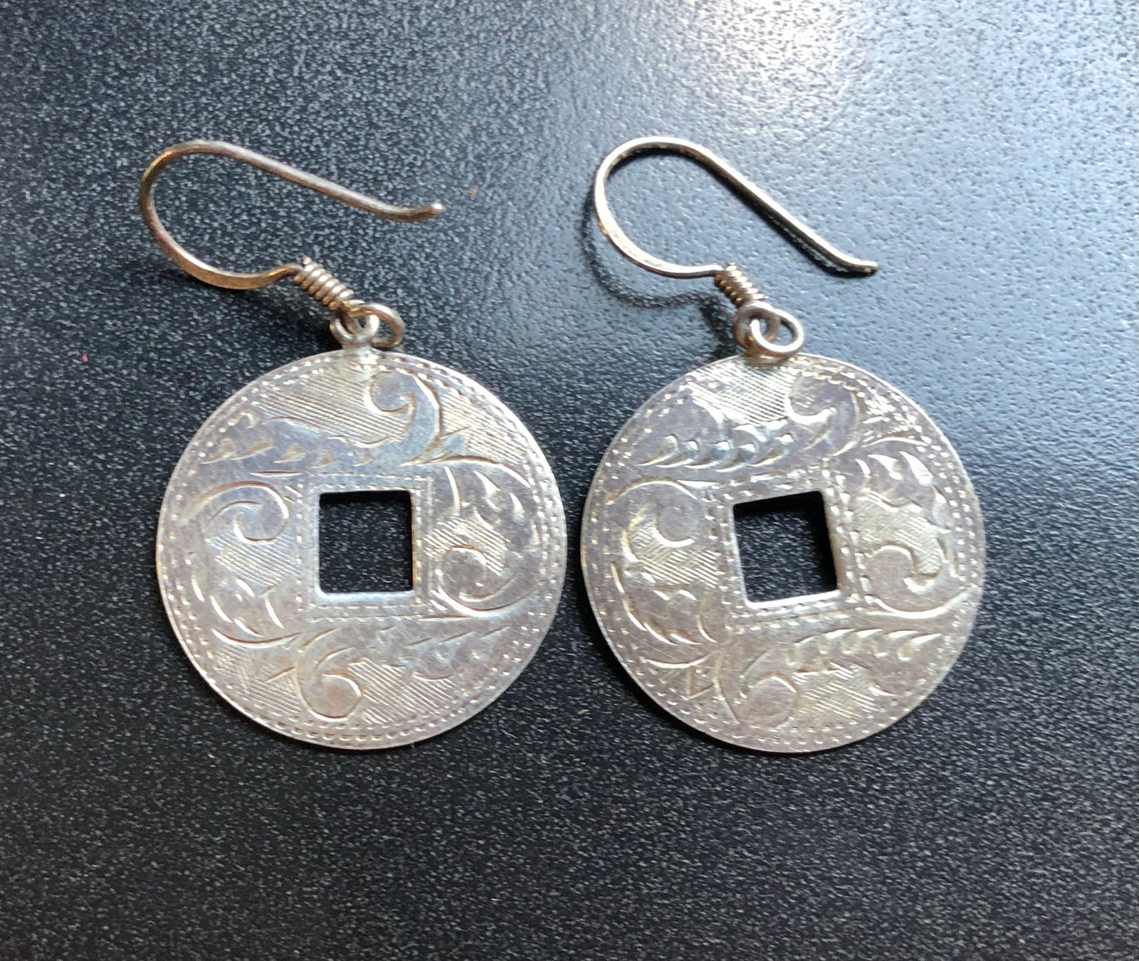 Pair of Silver Earrings: Pair of Silver Earrings