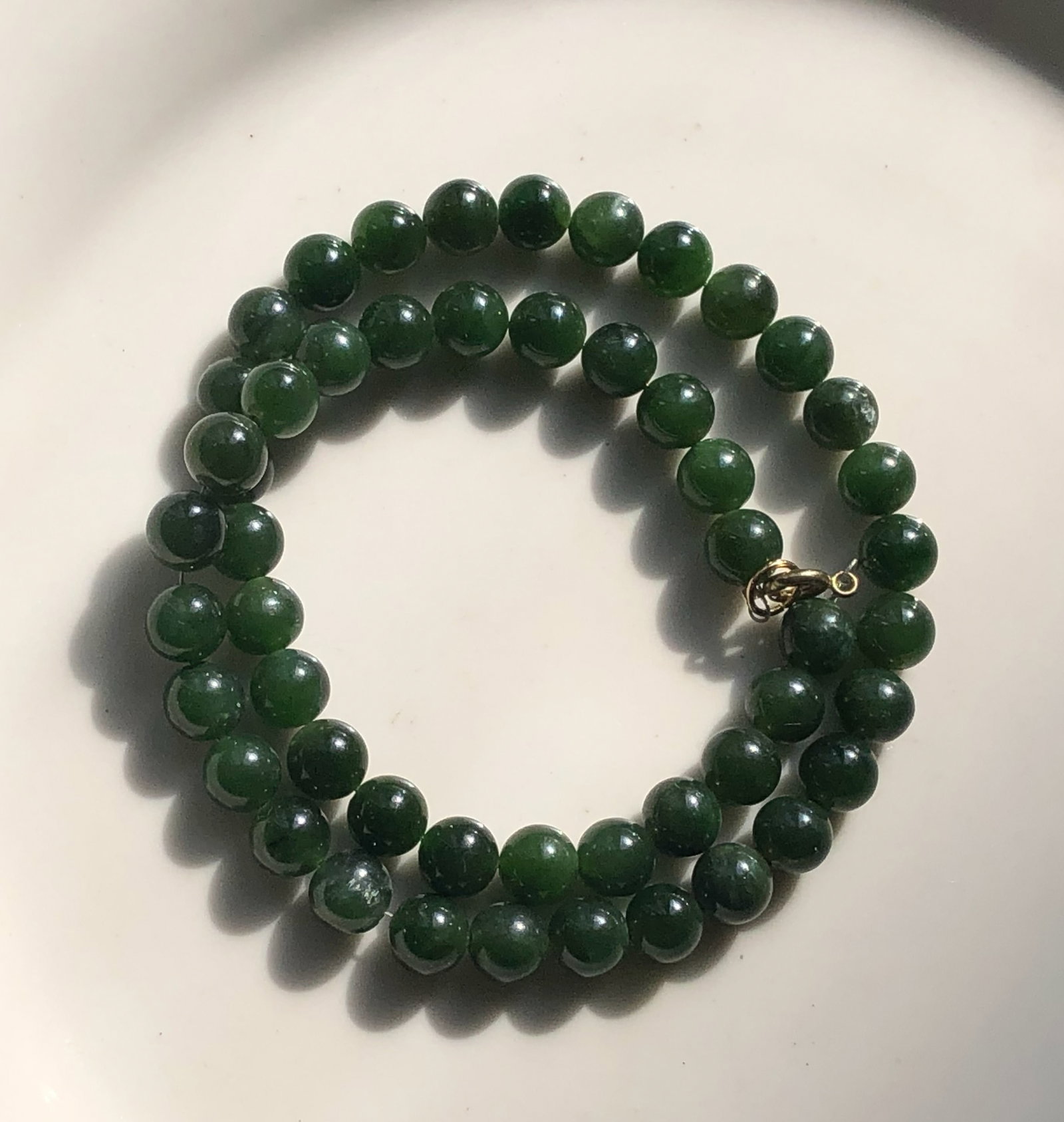 Vintage Green Jade Necklace