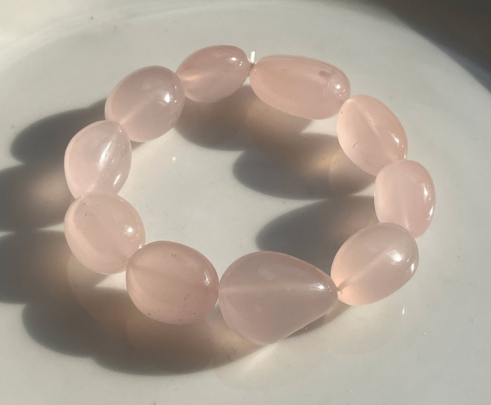 Vintage Pink Quartz Bracelet: Vintage Pink Quartz Bracelet
