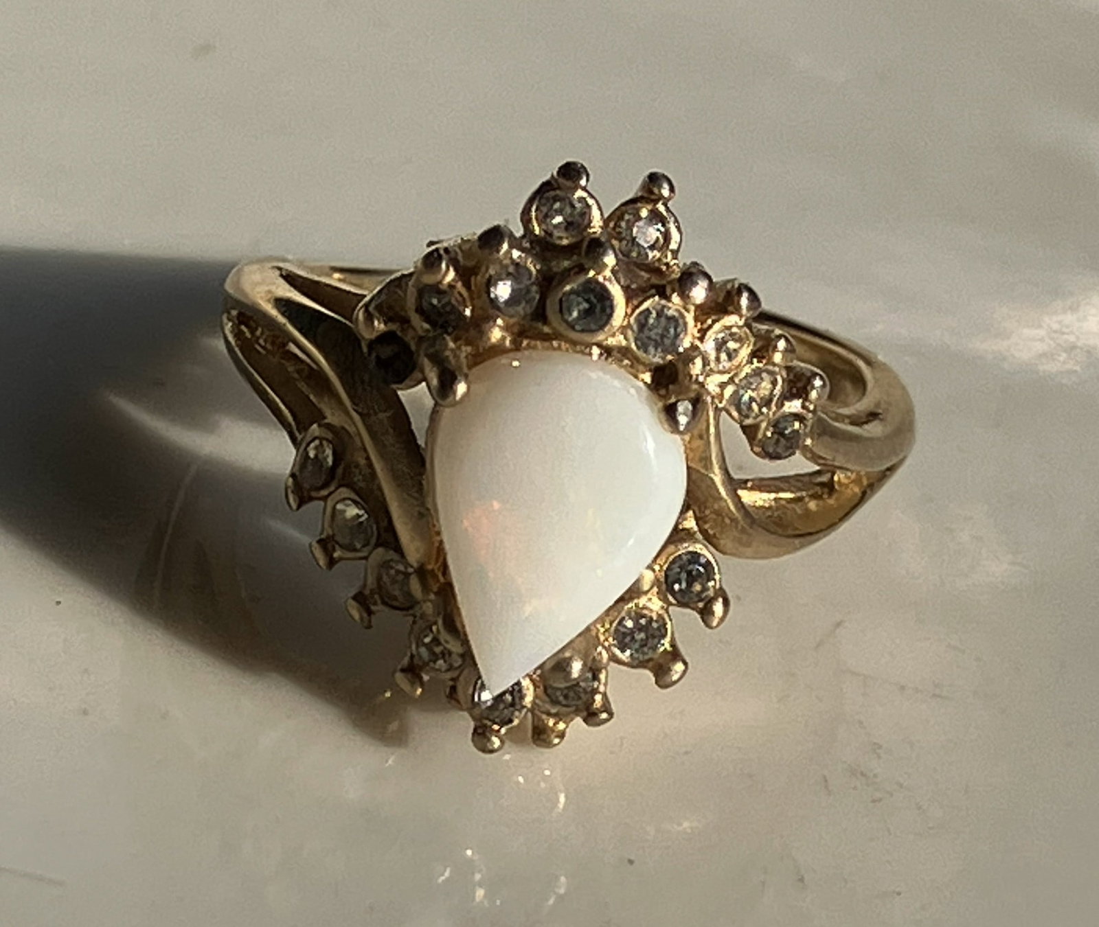 Vintage Gold Filled Opal Ring: Vintage Gold Filled Opal Ring, Size 7
