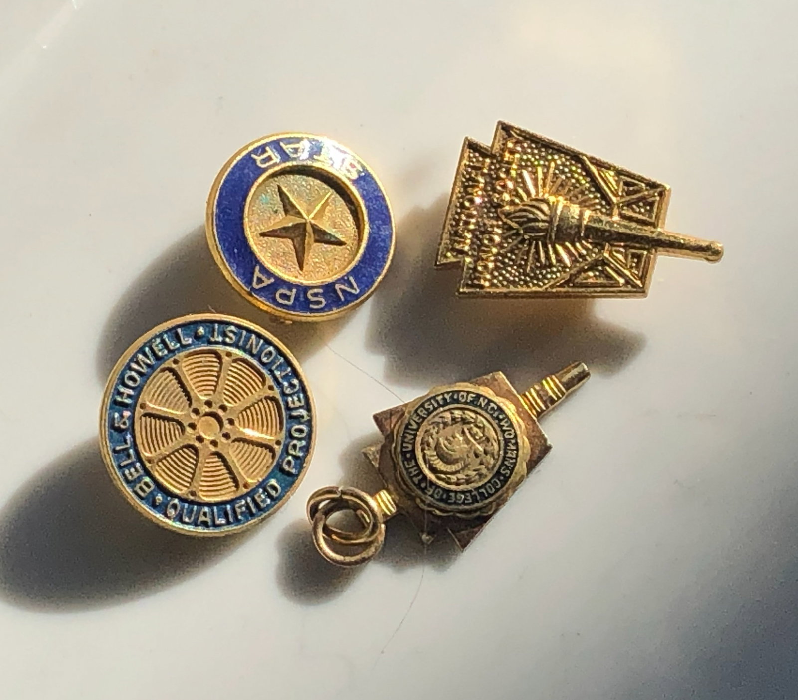 Four gold Filled Pins: Four gold Filled Pins