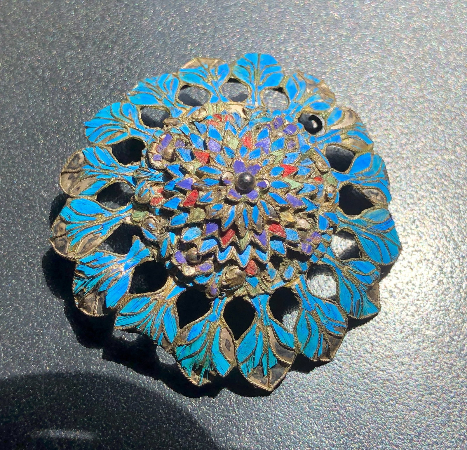 Antique kingfeather Brooch Pin (1 of 3)