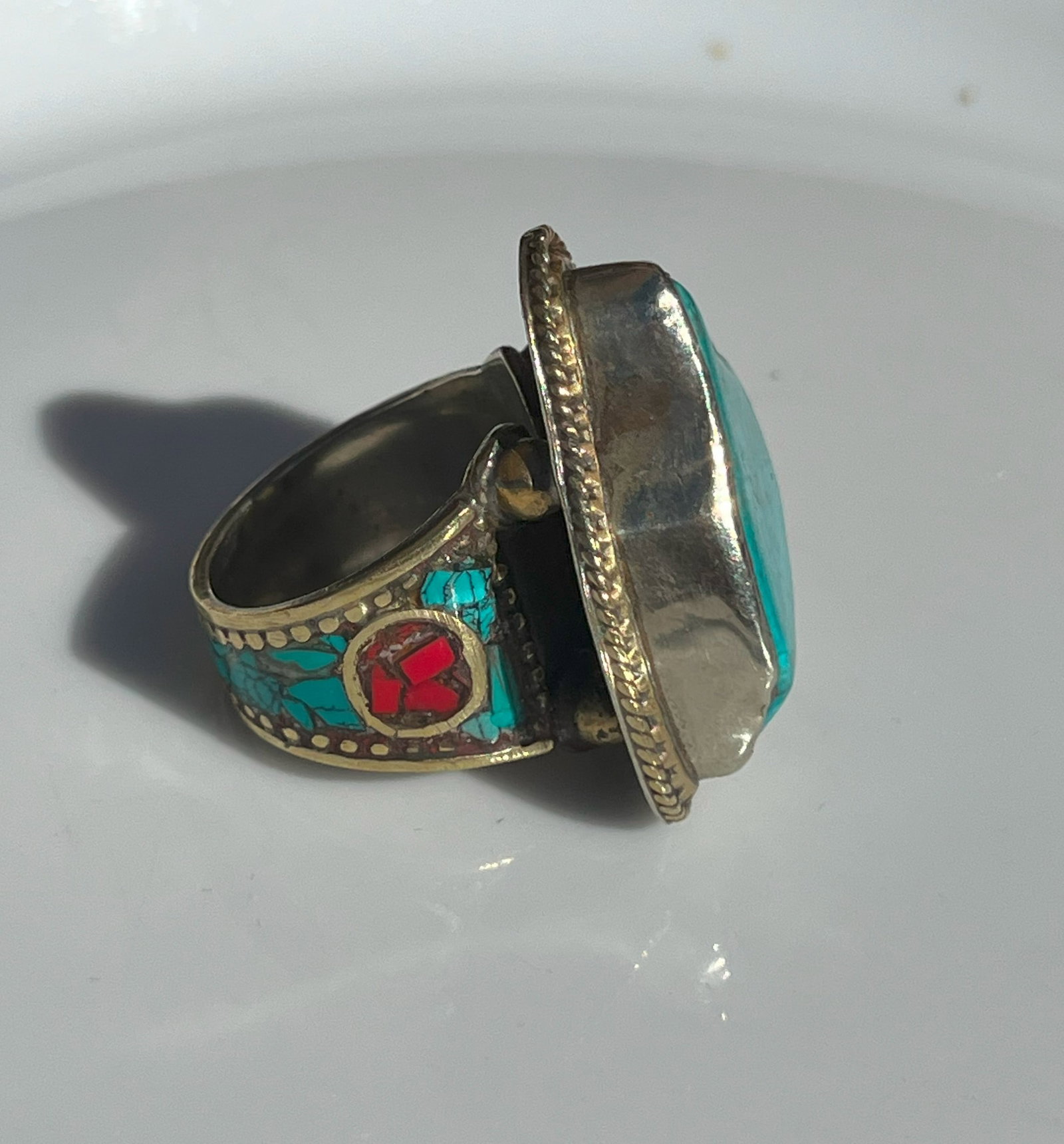 Vintage silver ring - 4